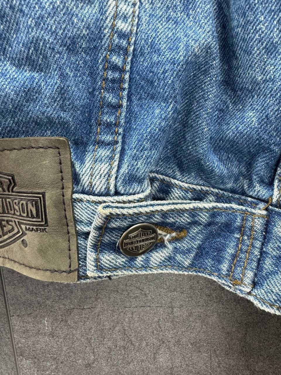 Vintage VINTAGE Harley Davidson Jacket Womens Jean Denim Blue 90s Size M / US 6-8 / IT 42-44 - 14 Thumbnail