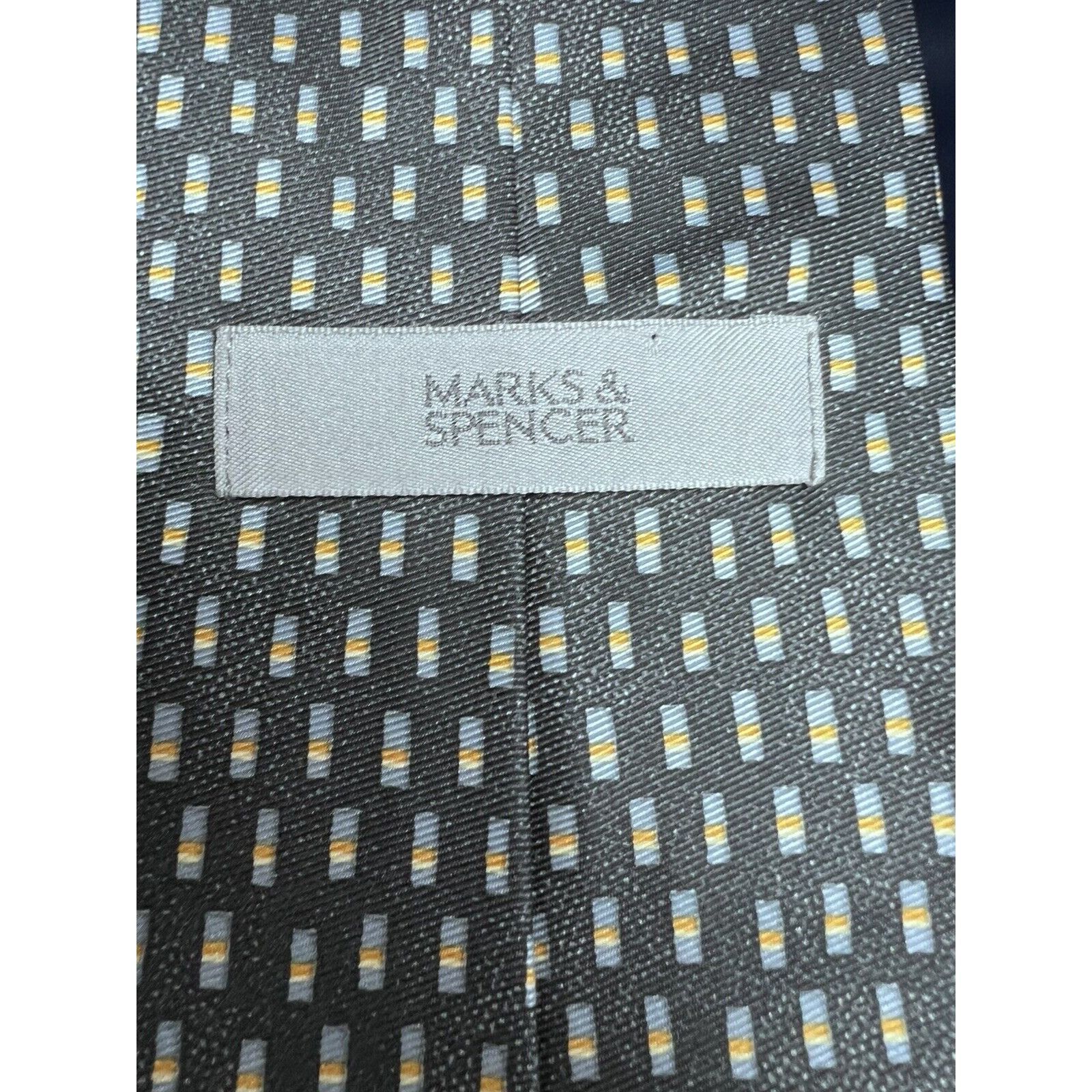 Vintage Vintage St Michael Marks & Spencer Silk Tie Grey Size ONE SIZE - 3 Thumbnail