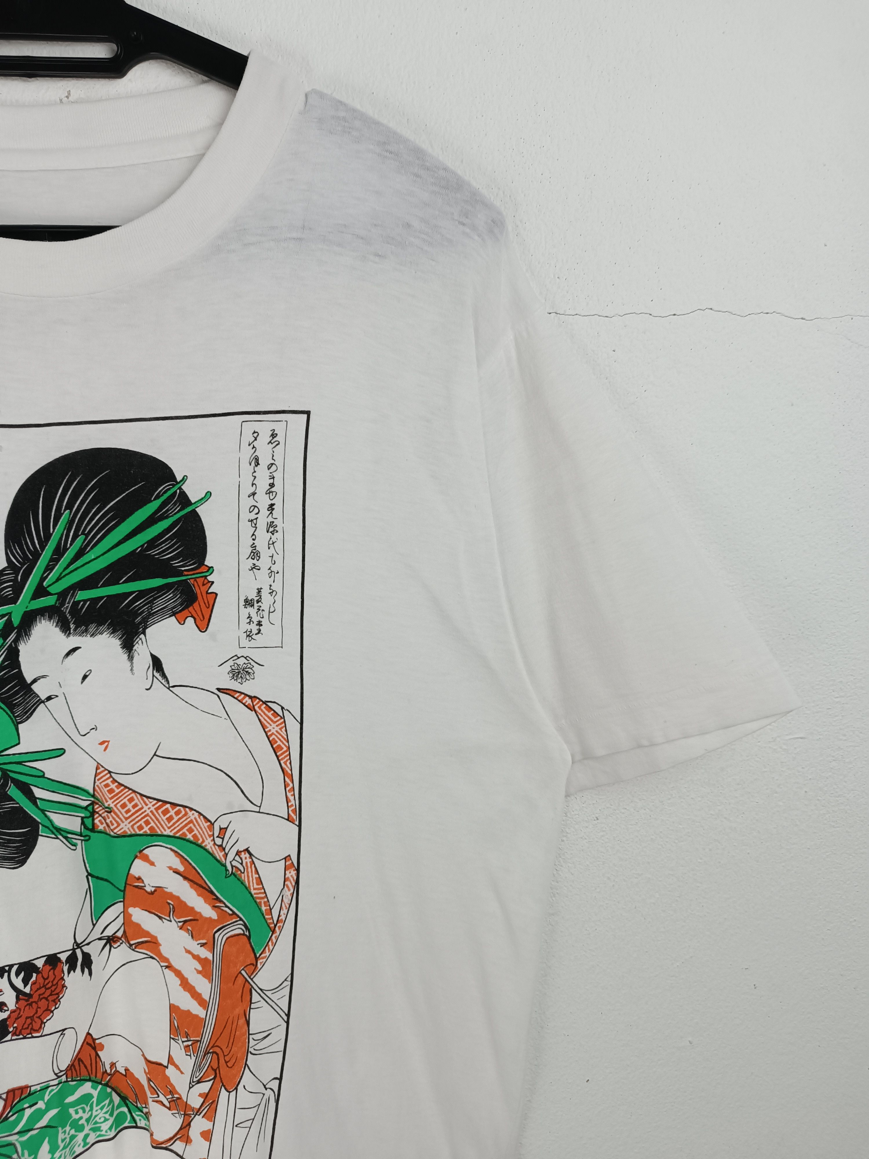 Japanese Brand VINTAGE 90'S GEISHA ARTWORK VERY RARE SUKAJAN JAPAN TEE Size US S / EU 44-46 / 1 - 6 Thumbnail