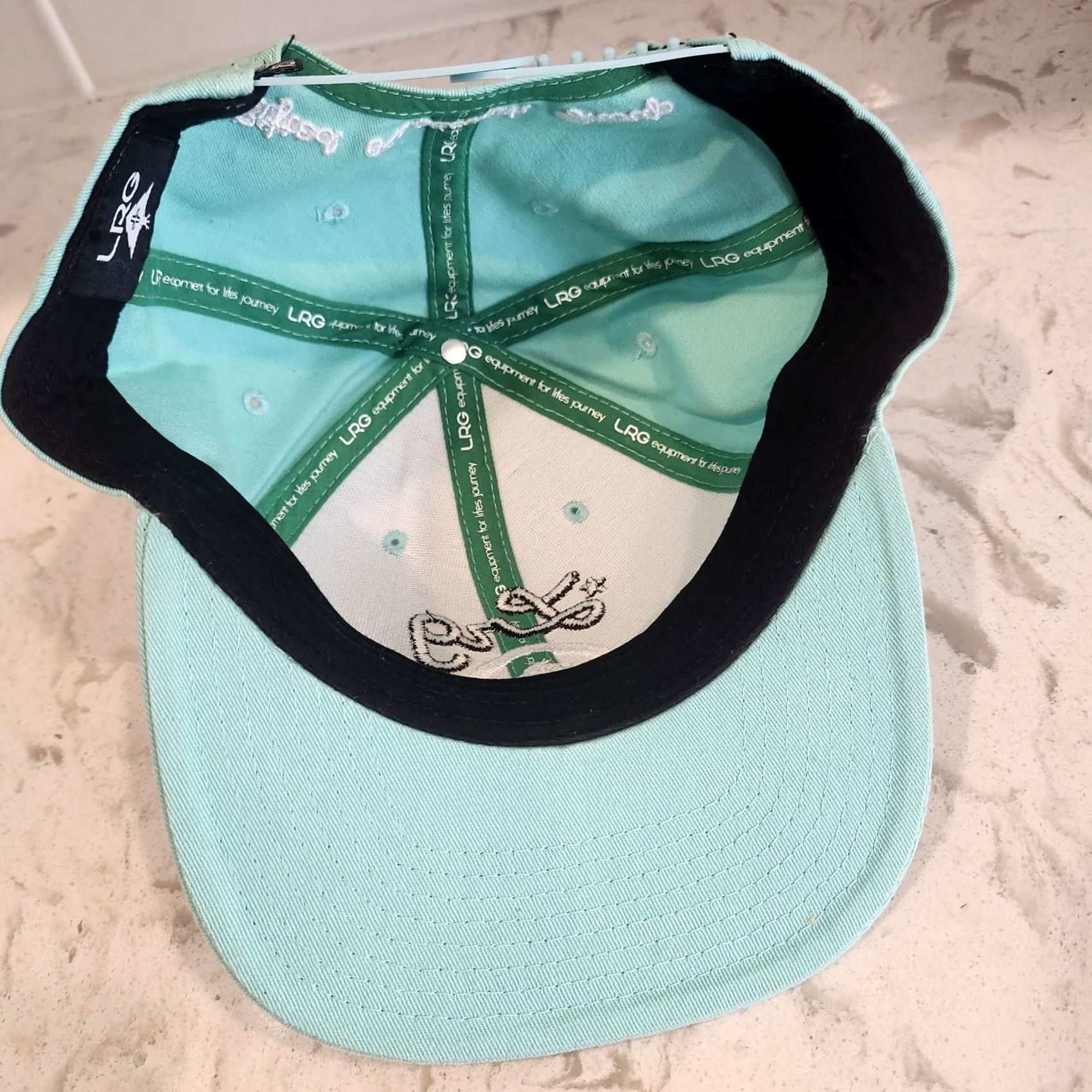 Logo 7 LRG Snapback Hat Turquoise Script Logo Adjustable Cap Men Size ONE SIZE - 7 Thumbnail