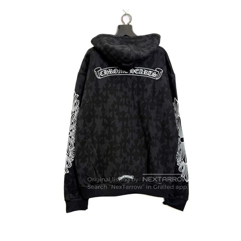 Chrome Hearts CHROME HEARTS Size XL Logo-stamped zip-up hoodie Size US XL / EU 56 / 4 - 4 Thumbnail