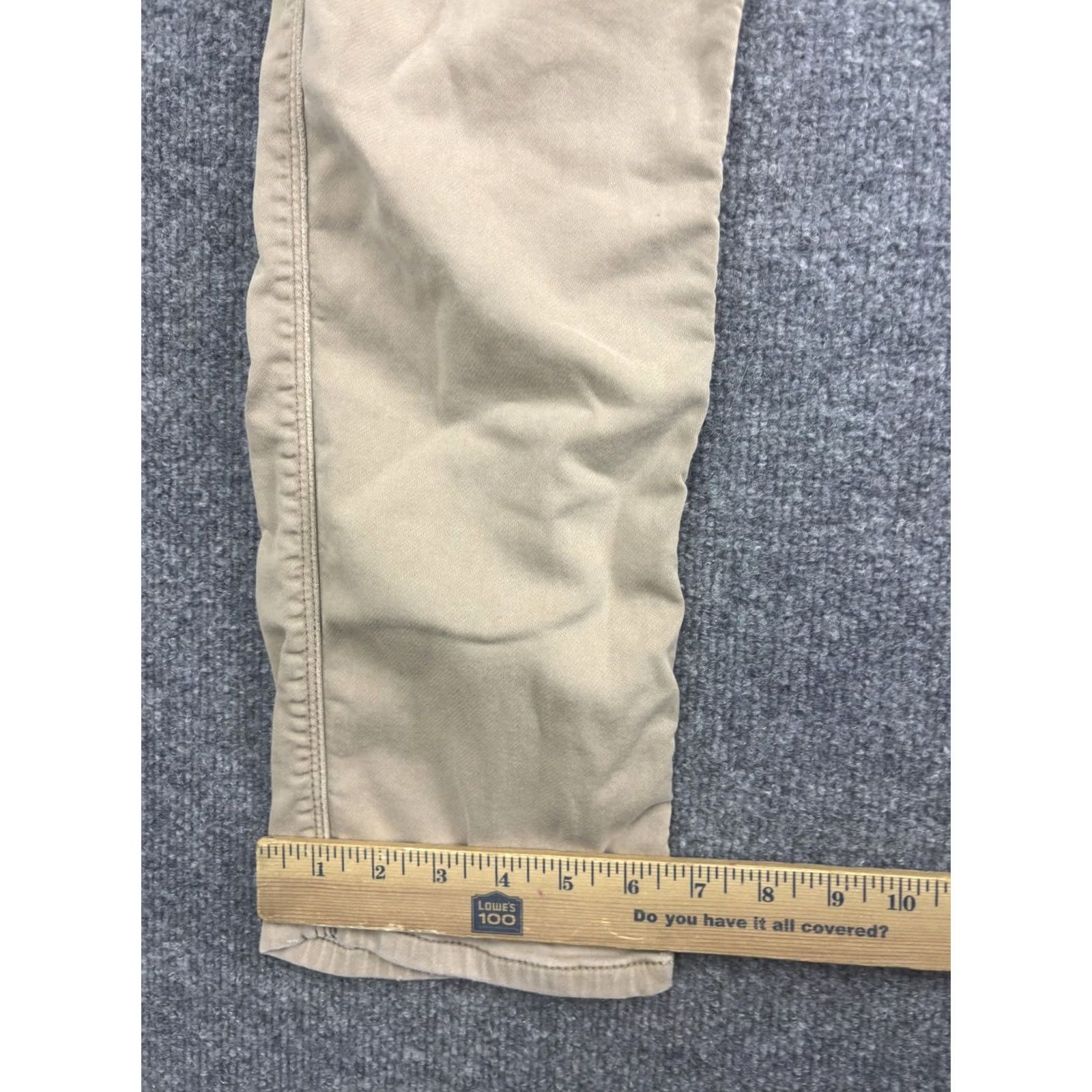 Vintage DU/ER Pants Mens 33x32 Beige Slim Fit Stretch Chino 5 Pocket Casual Tapered Leg Size US 33 - 6 Thumbnail