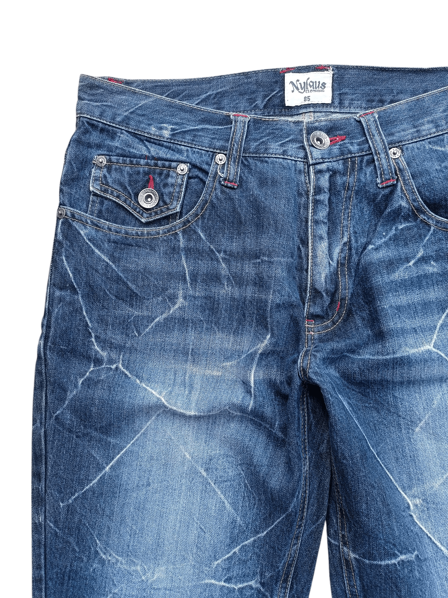 Japanese Brand FLARED 💥 JAPANESE BRAND NYLAUS ANGEL WING EMBROIDERY DENIM Size US 32 / EU 48 - 15 Thumbnail