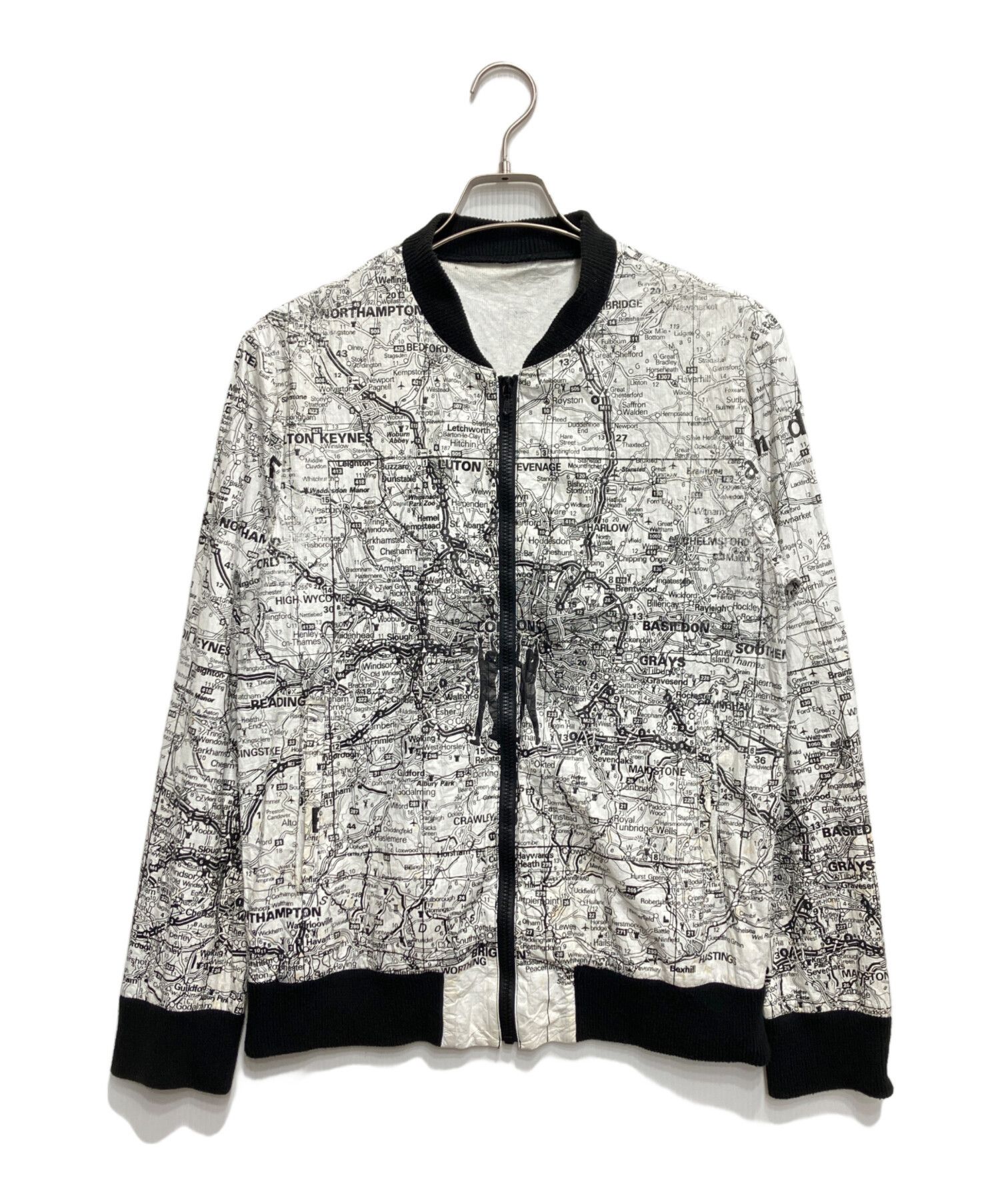 Number (N)ine NUMBER (N)INE Paper Map Full ZipvBlouson Jacket White 34 Size US L / EU 52-54 / 3 - 1 Thumbnail