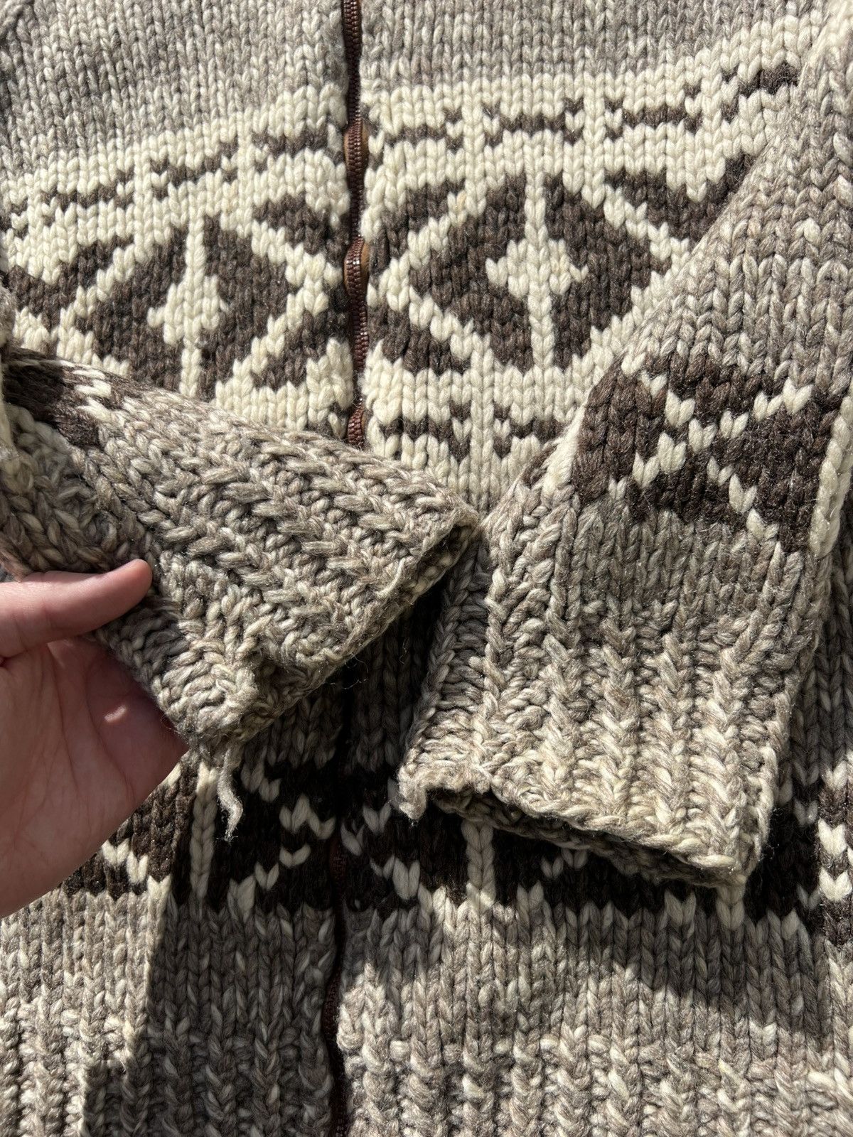Handmade Authentic Handmade Cowichan Sweater Vintage Wool Knit Size US M / EU 48-50 / 2 - 8 Thumbnail