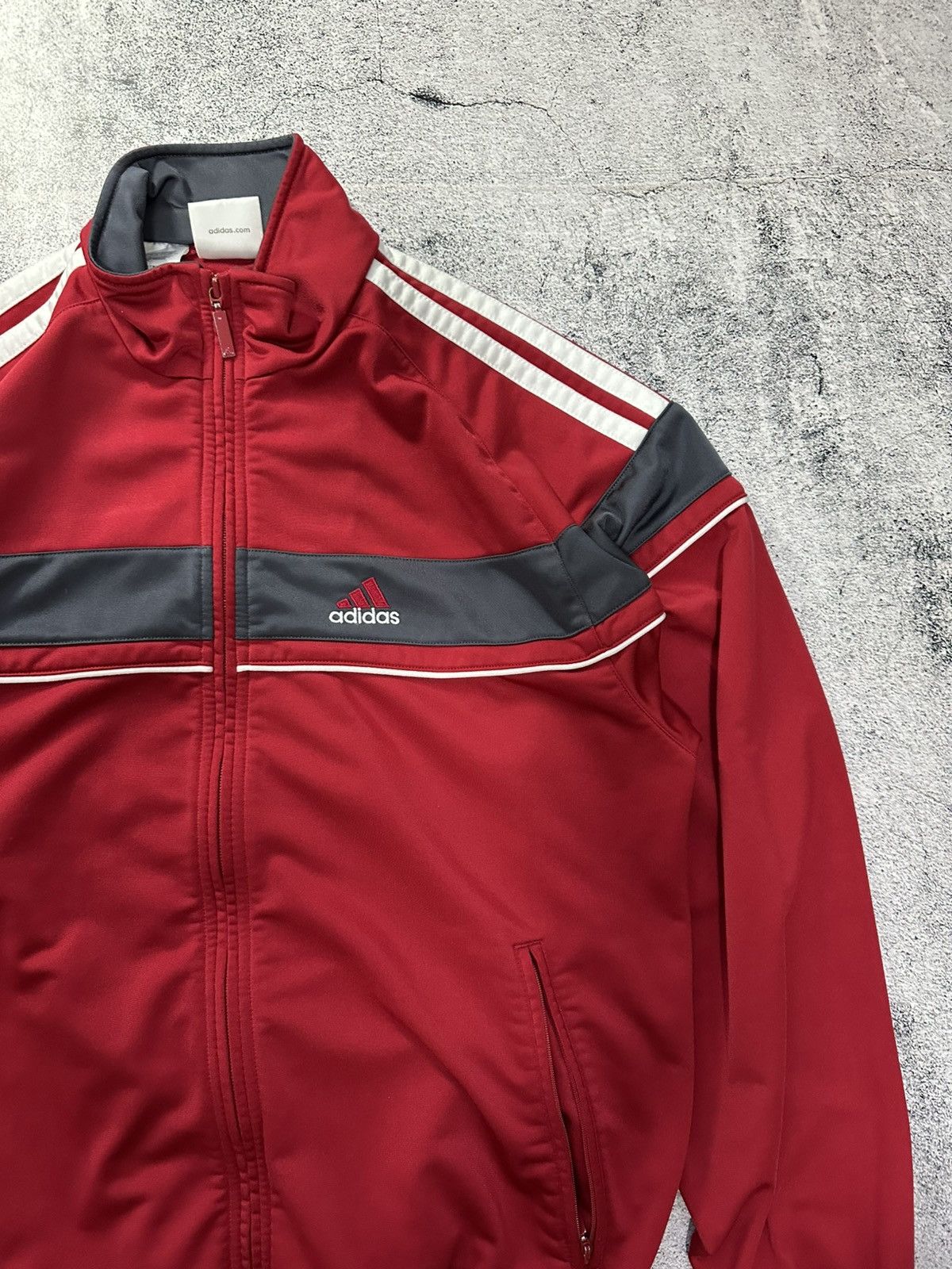 Adidas Vintage Adidas Zip Olympic Red Logo Y2K Size US L / EU 52-54 / 3 - 4 Thumbnail