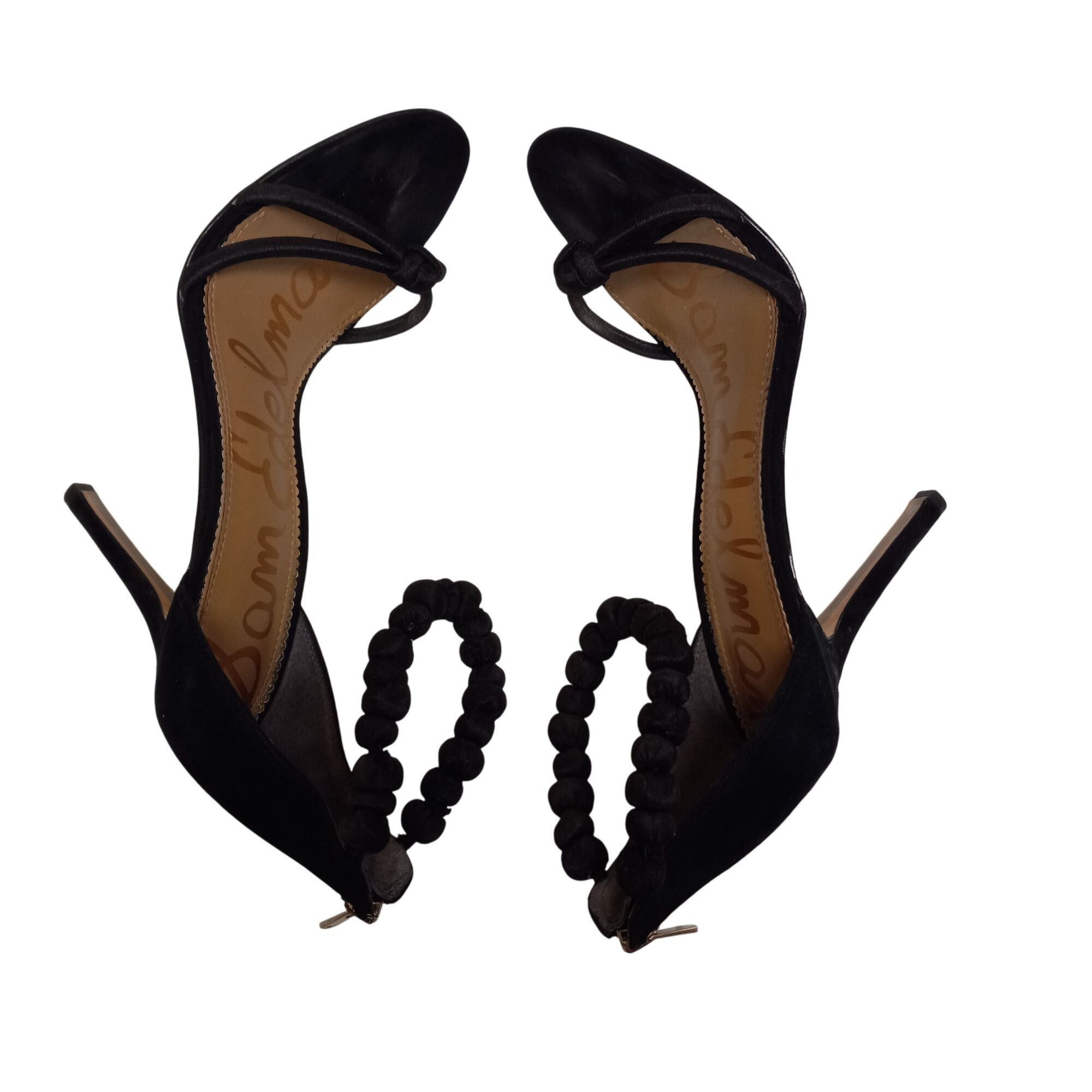 Sam Edelman Sam Edelman size 10 Aria Stiletto Black Suede Ankle Strap Hi Size US 10 / IT 40 - 4 Thumbnail