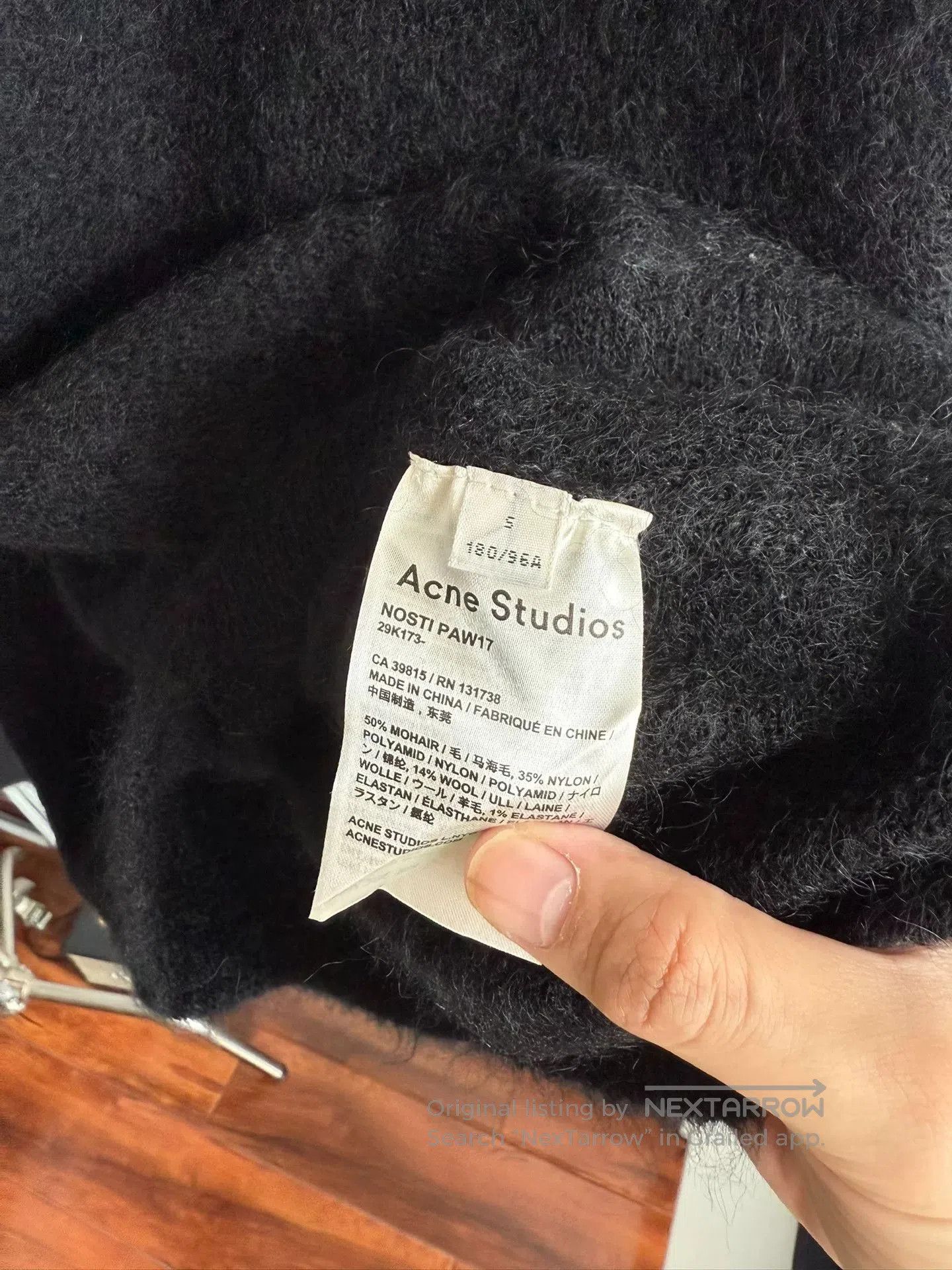 Acne Studios Acne Studios Mohair Sweater in Black. Size S / US 4 / IT 40 - 5 Thumbnail