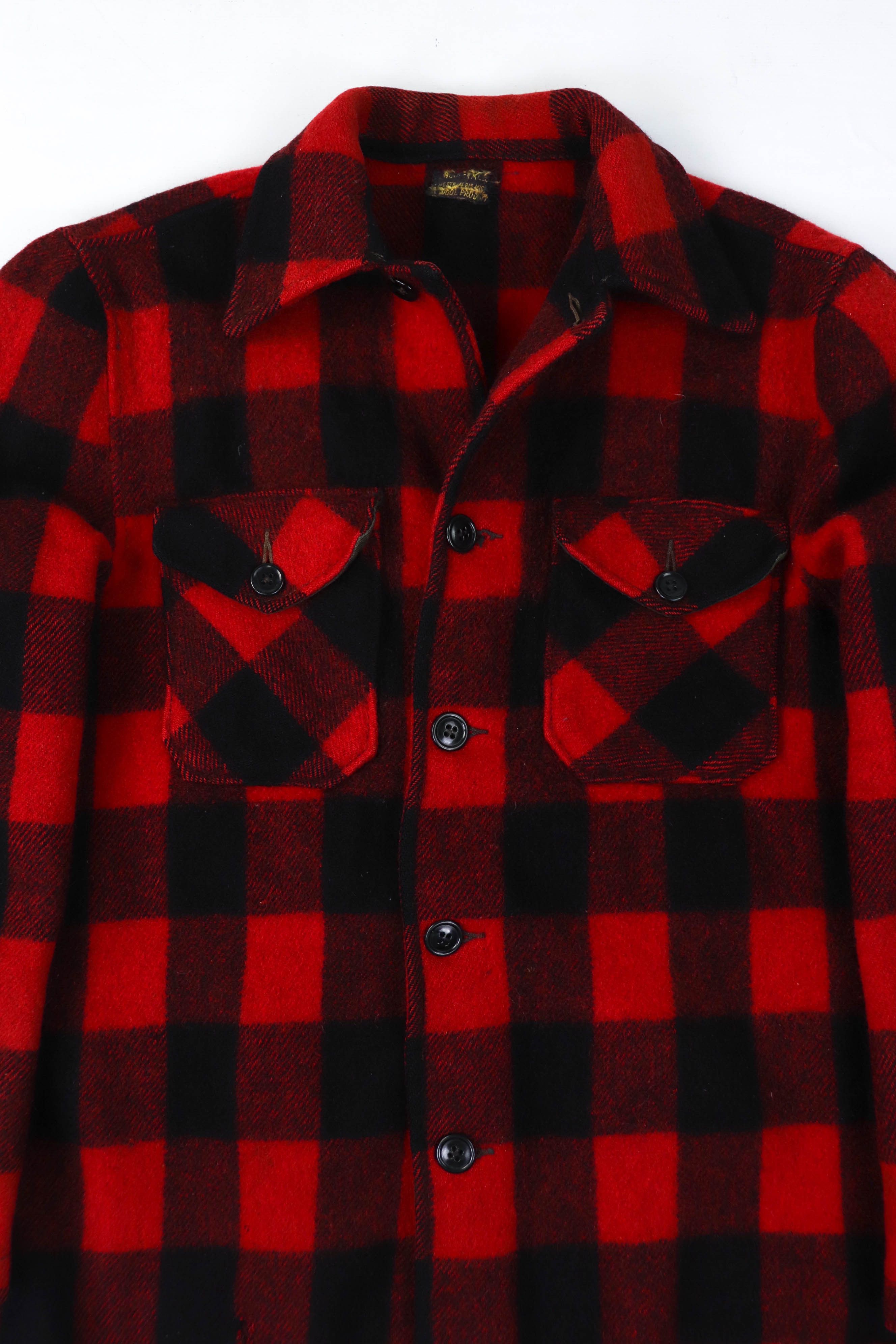 Vintage Vintage Red Buffalo Plaid Wool Lumberjack Overshirt Jacket Size US M / EU 48-50 / 2 - 5 Thumbnail