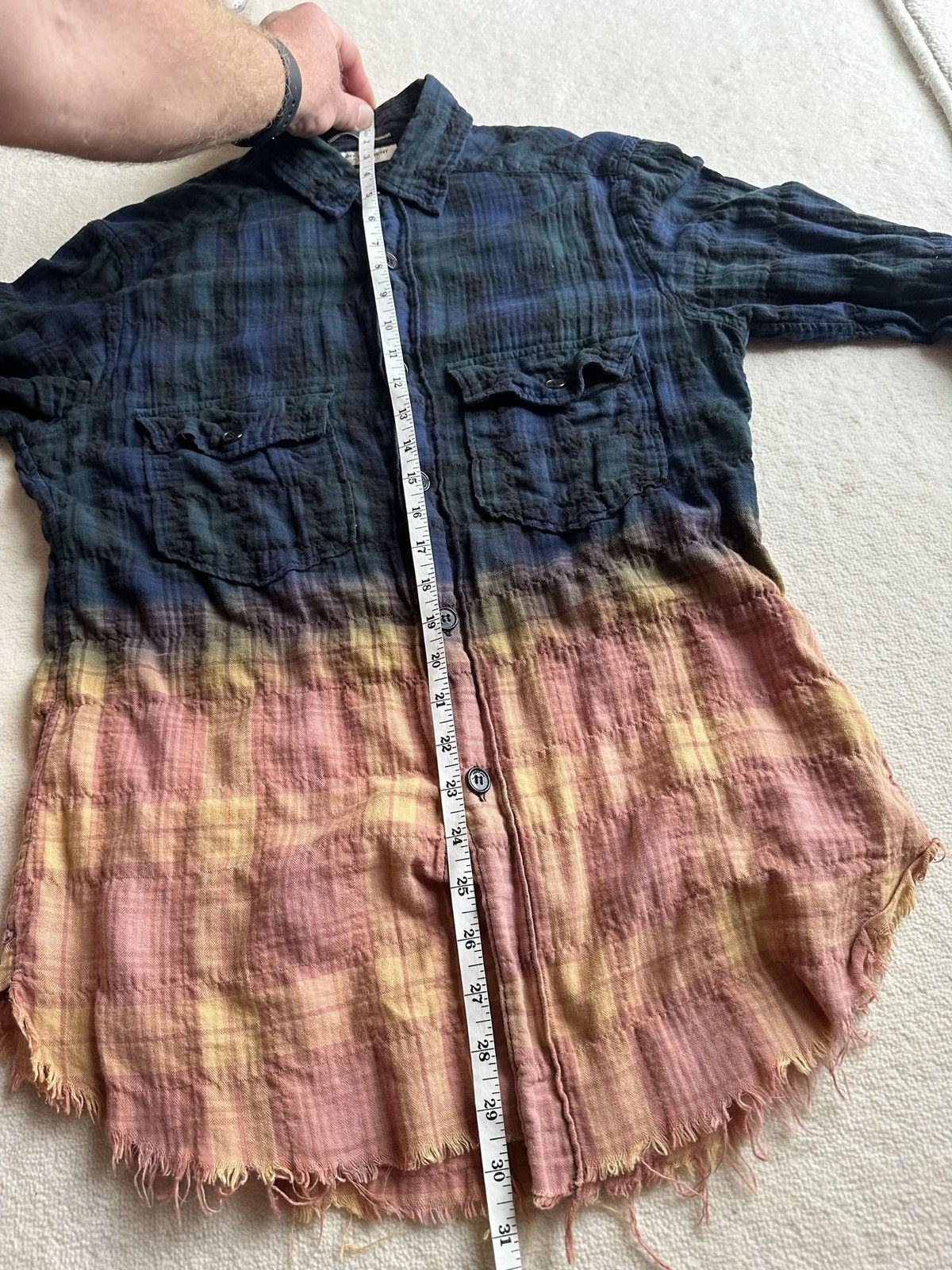 Saint Laurent Paris SS16 Saint Laurent surf sound bleached flannel 2 tone Hedi Size US XS / EU 42 / 0 - 10 Thumbnail