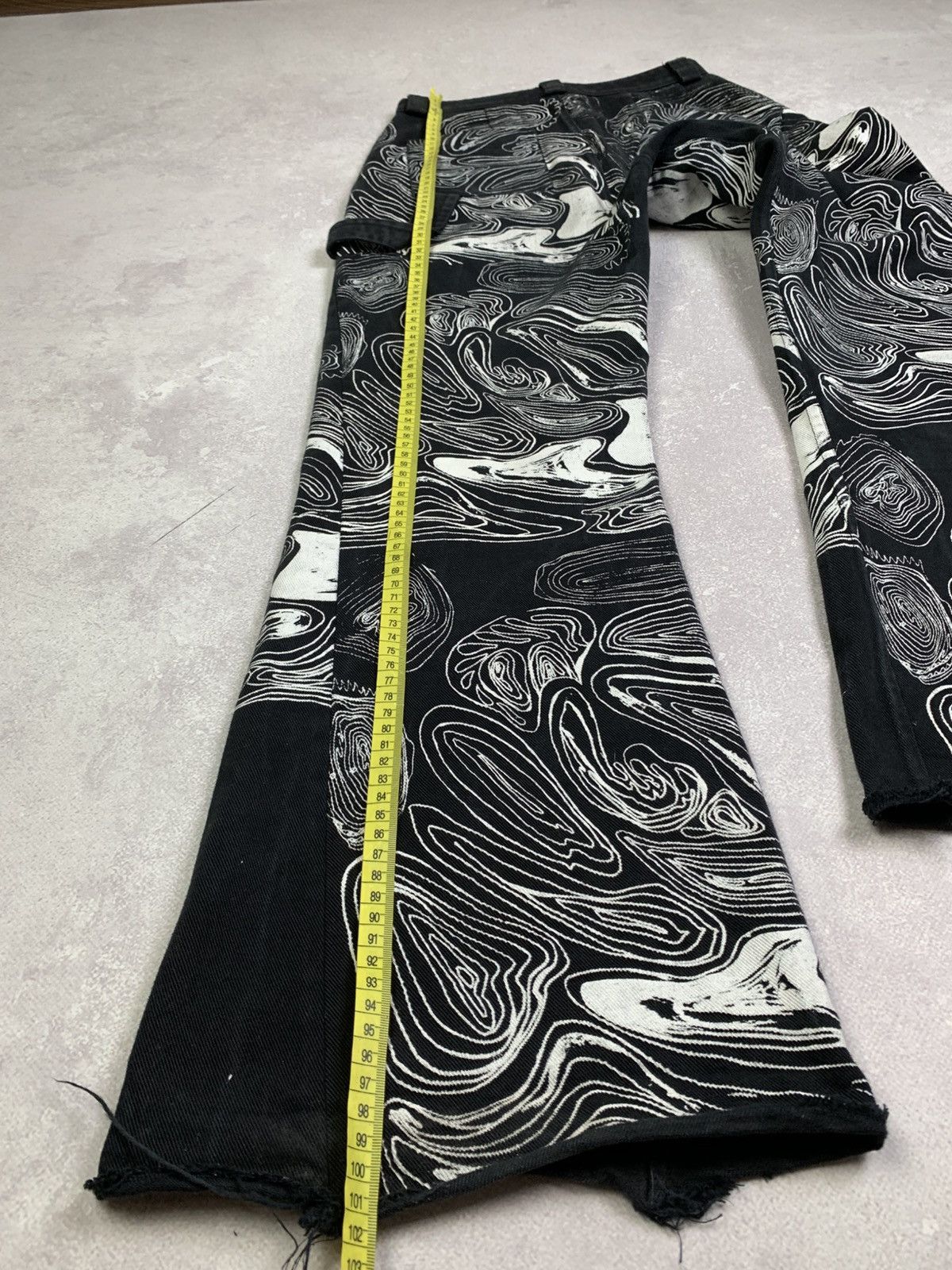 Drain Gang Archive Claire Barrow Flared Jeans Size 27" / US 4 / IT 40 - 16 Thumbnail