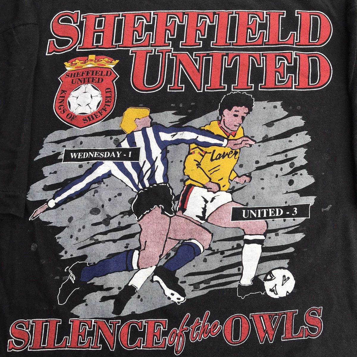 Vintage Vintage Rare Sheffield United Double whammy t shirt Sz XL Size US XL / EU 56 / 4 - 4 Thumbnail