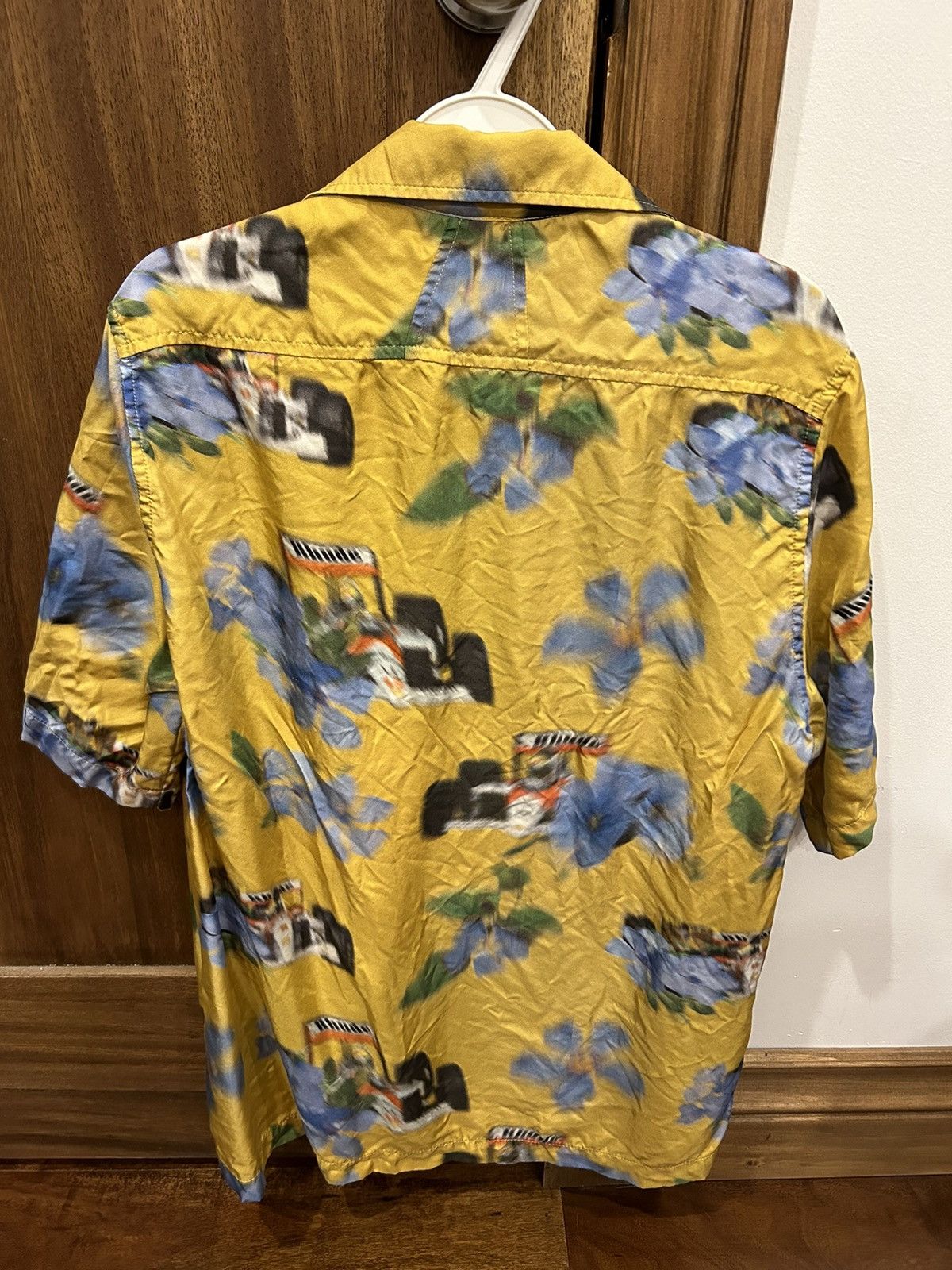 Rhude RHUDE YELLOW LOIX SILK SHIRT - YELLOW/MULTI Size US M / EU 48-50 / 2 - 2 Thumbnail