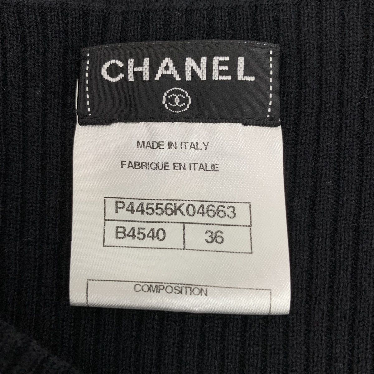 Chanel Chanel Black Silver Logo Wool Short Sleeve Knit Dress K26WX Size XS / US 0-2 / IT 36-38 - 7 Thumbnail