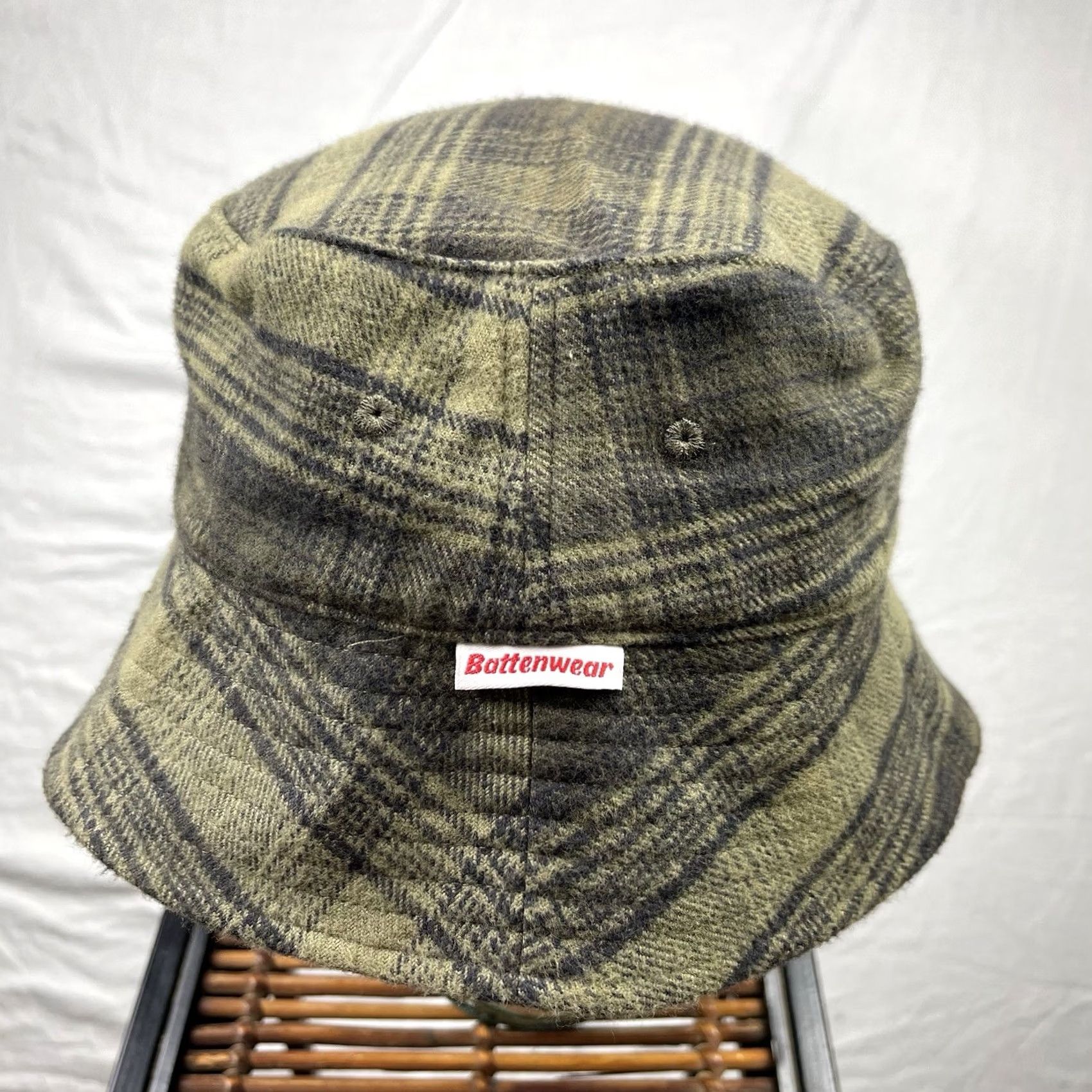 Battenwear Battenwear Bucket Hat Mens XL Green Plaid Flannel Outdoor Made In USA Size ONE SIZE - 3 Thumbnail
