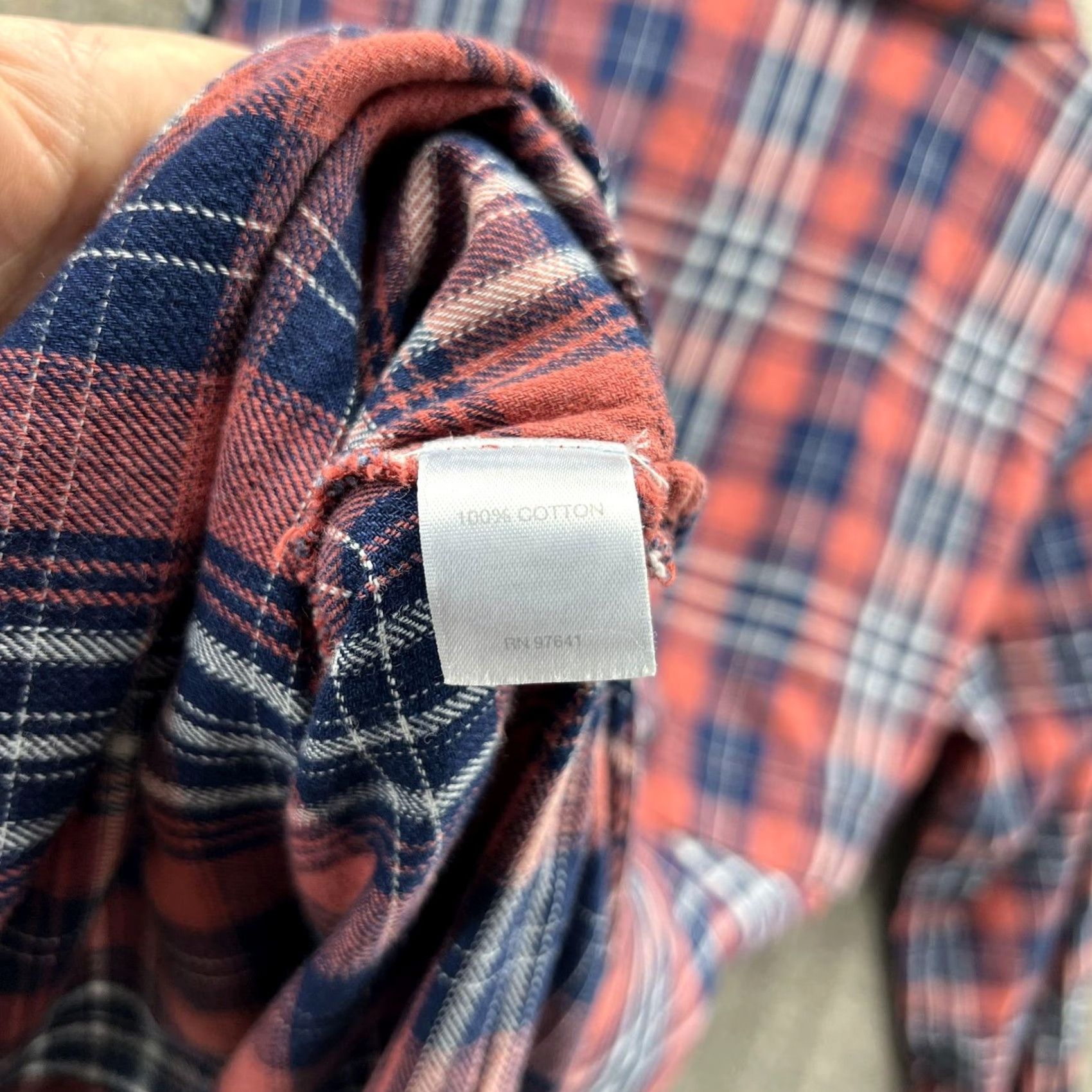 J. Jill J. Jill Shirt Womens Medium Red Plaid Button-Up Long Sleeve Flannel Tunic Top Size M / US 6-8 / IT 42-44 - 6 Thumbnail