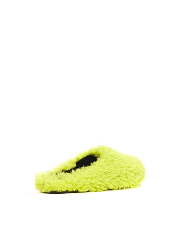 Marni o1w1db10524 Calf Hair Slippers in Yellow Size US 11 / EU 44 - 2 Thumbnail