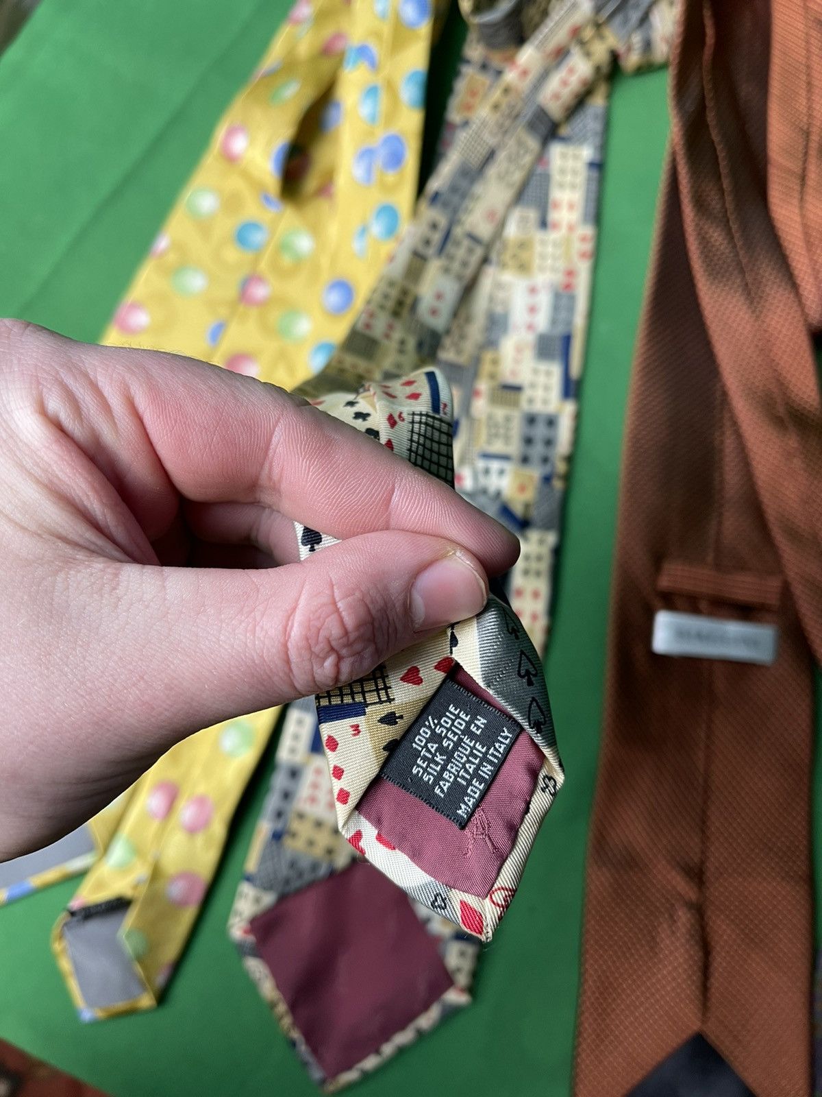 Kenzo × Vintage × Yves Saint Laurent lot of 5 vintage tie Burberrys, YSL, KENZO, made in Italy Size ONE SIZE - 7 Thumbnail