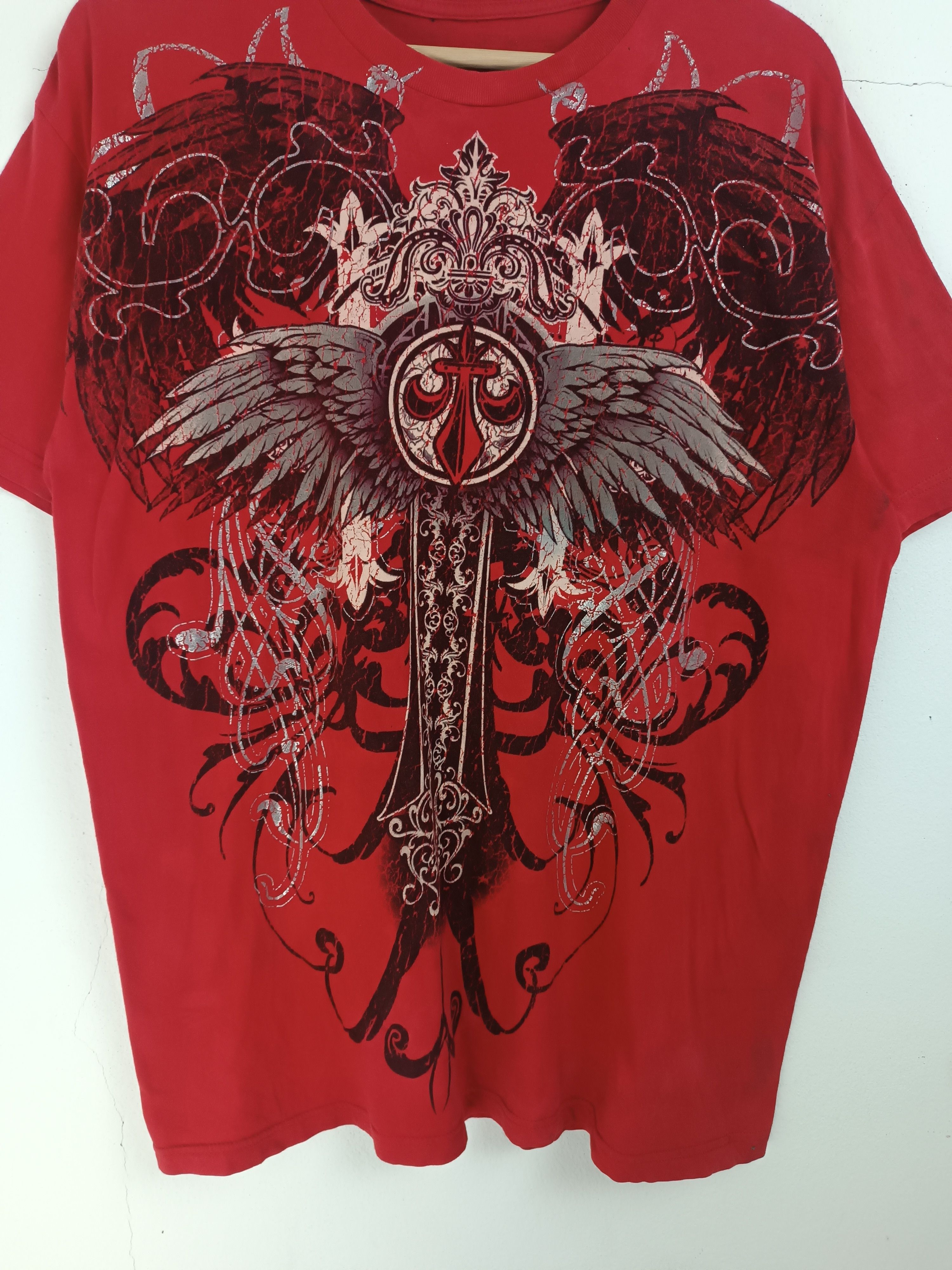 Affliction VINTAGE Y2K CHEMISTRY CROSS AFFLICTION MMA SKULL TAPOUT LGB Size US L / EU 52-54 / 3 - 13 Thumbnail