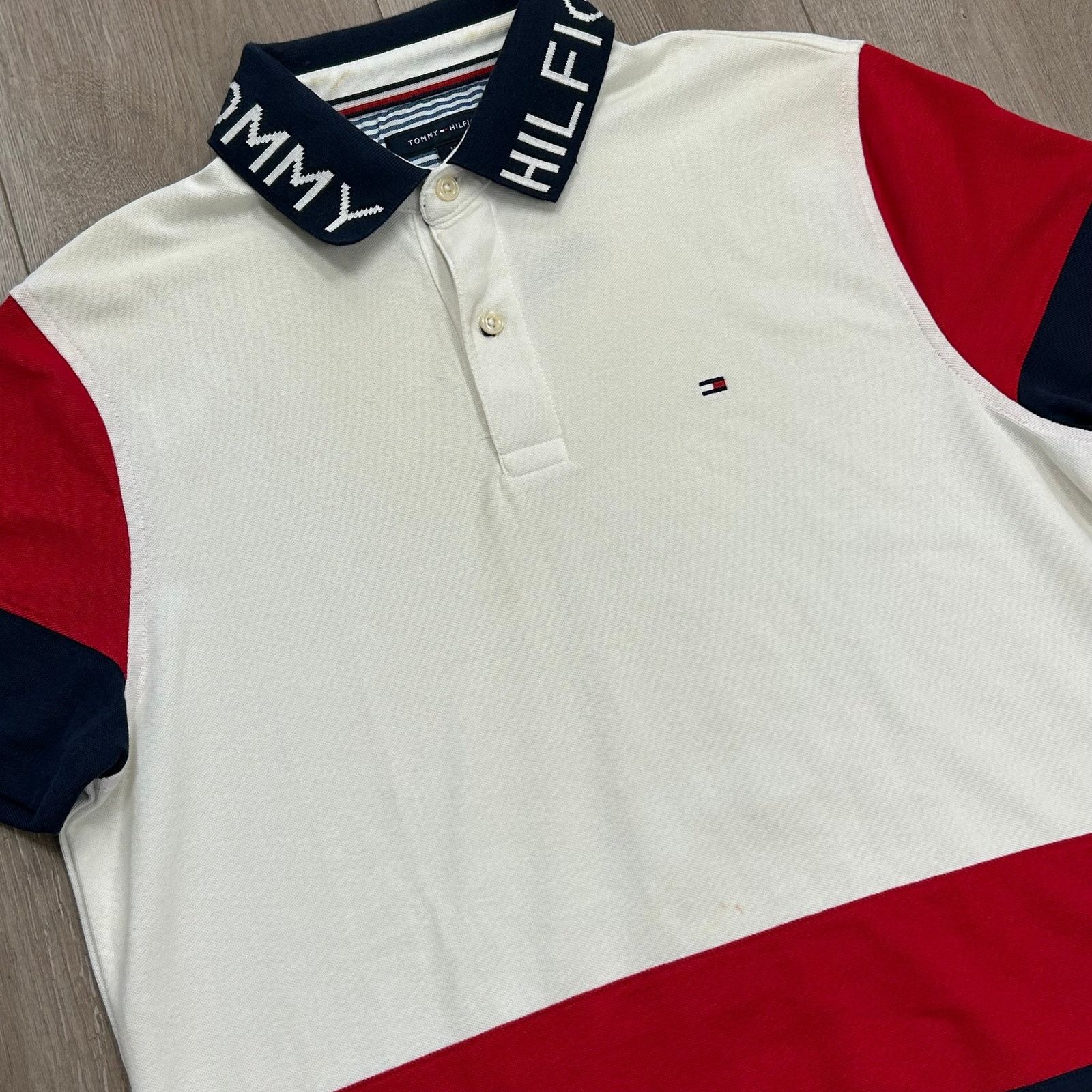 Tommy Hilfiger Tommy Hilfiger Color Block Polo Shirt Top Size Medium M B4 Size US M / EU 48-50 / 2 - 2 Thumbnail