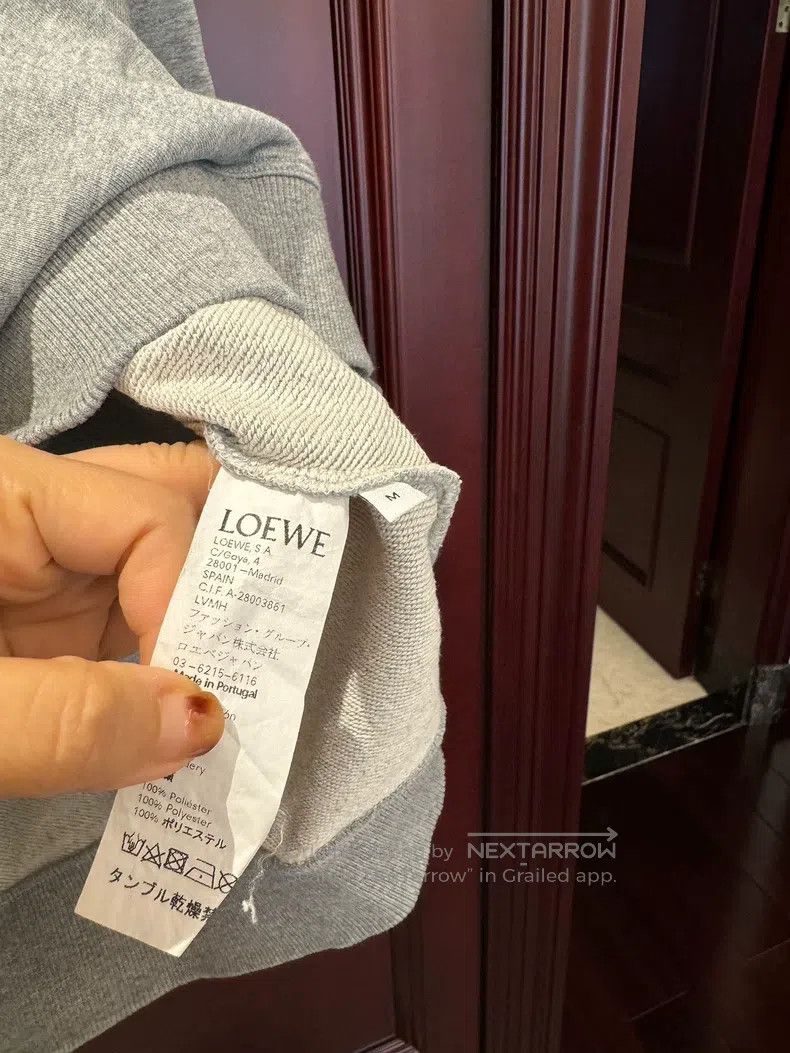 Loewe Loewe Round Neck Gray Embroidered Sweatshirt Size M / US 6-8 / IT 42-44 - 4 Thumbnail