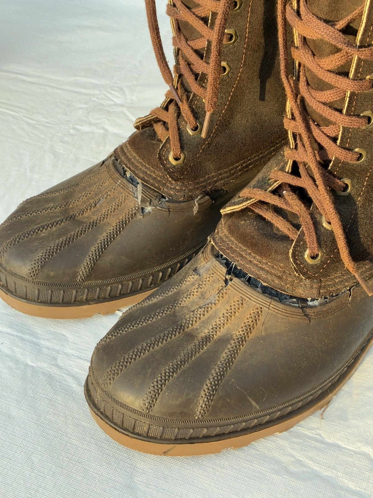SOREL Vintage Sorel Ice Pac Winter Boots Mens 11 Leather Rubber Size US 11 / EU 44 - 4 Thumbnail