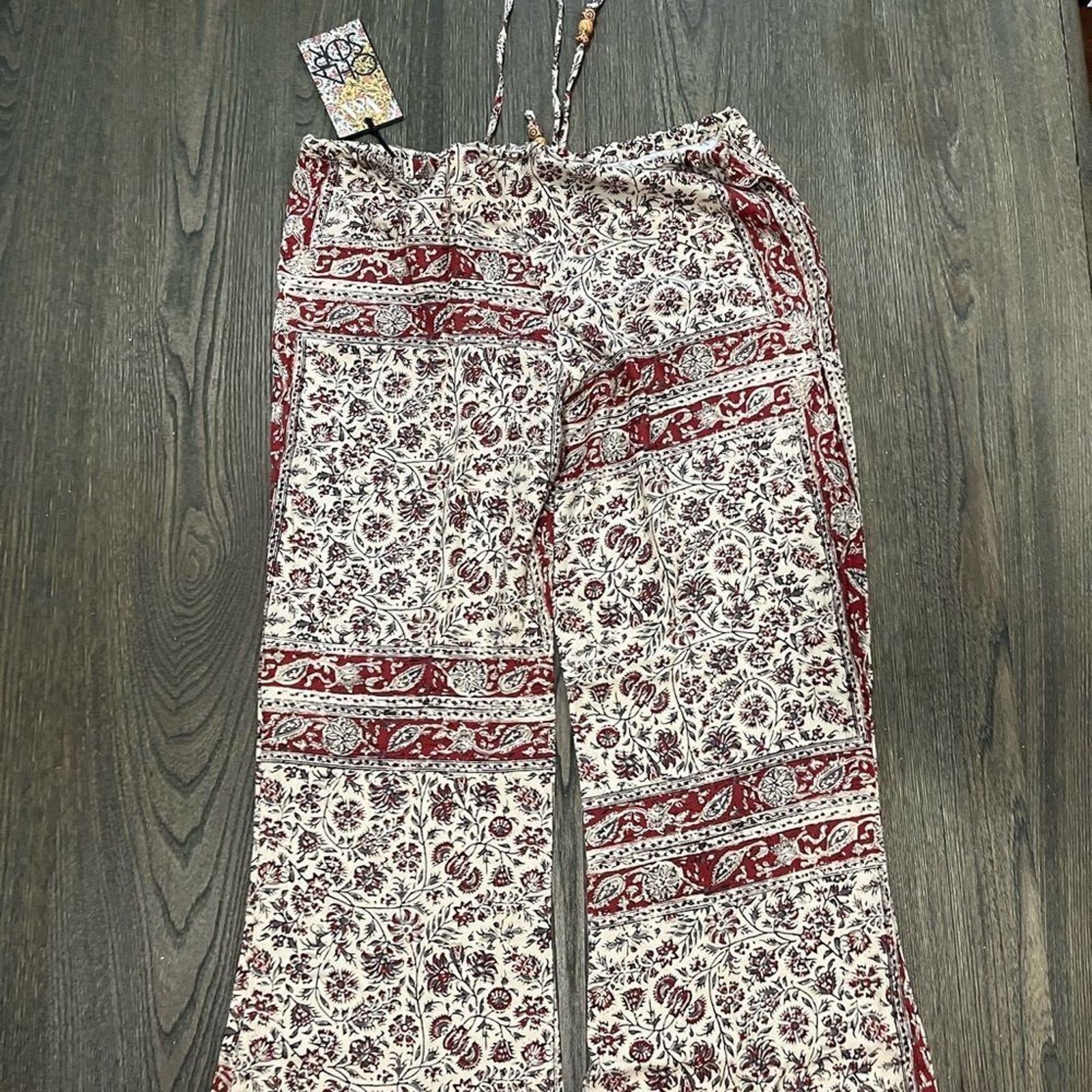 Vintage NWT Chaser Flared Bell Bottom Tapestry Voile Pants Sz M/L Size 26" / US 2 / IT 38 - 8 Thumbnail