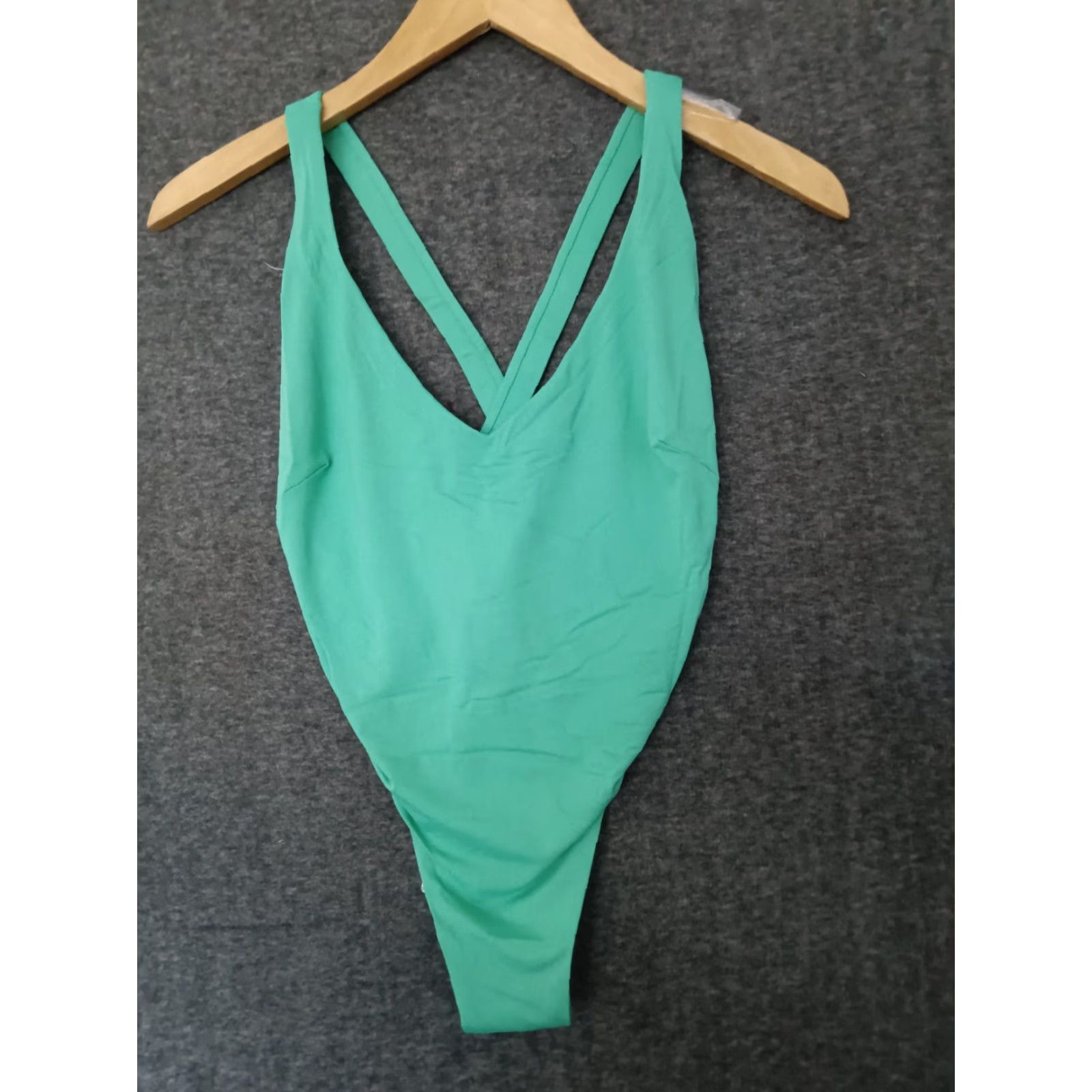 Vintage Toluca Swim One Piece Green Wide Strap Bathing Suit Swimsuit Size S Womens Beach Pattern: Solid, Nylon Spandex, One Piece, Hand Wash Only Size S / US 4 / IT 40 - 2 Thumbnail