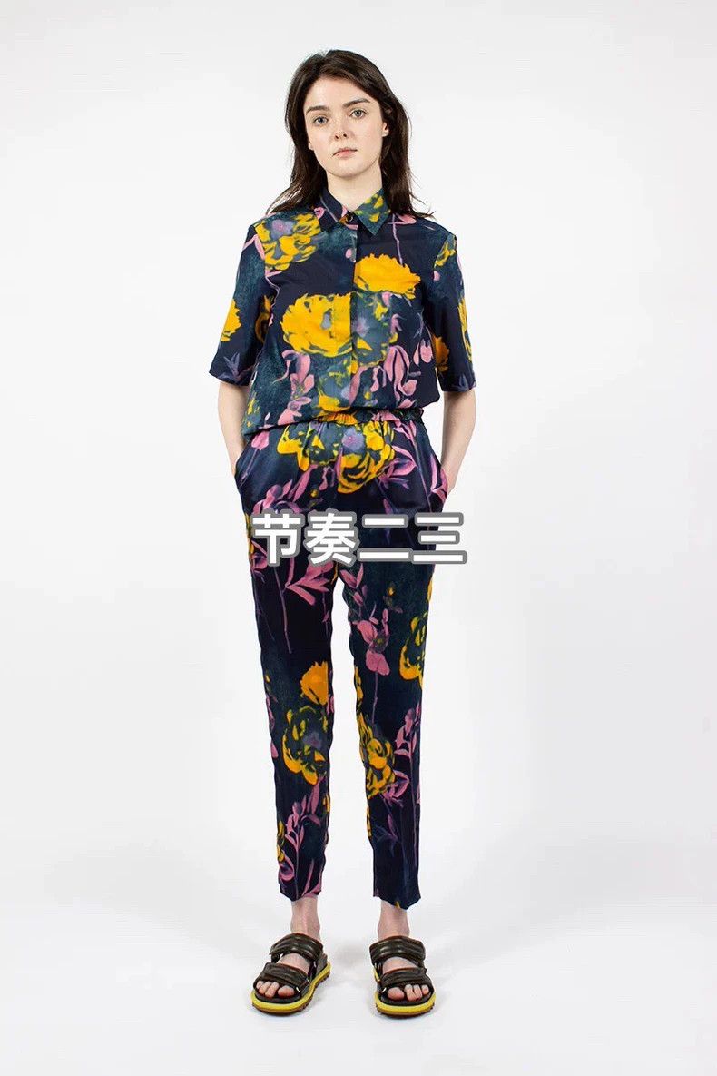 Dries Van Noten Dries Van Noten size:34 Black and yellow color-blocked pri Size S / US 4 / IT 40 - 5 Thumbnail