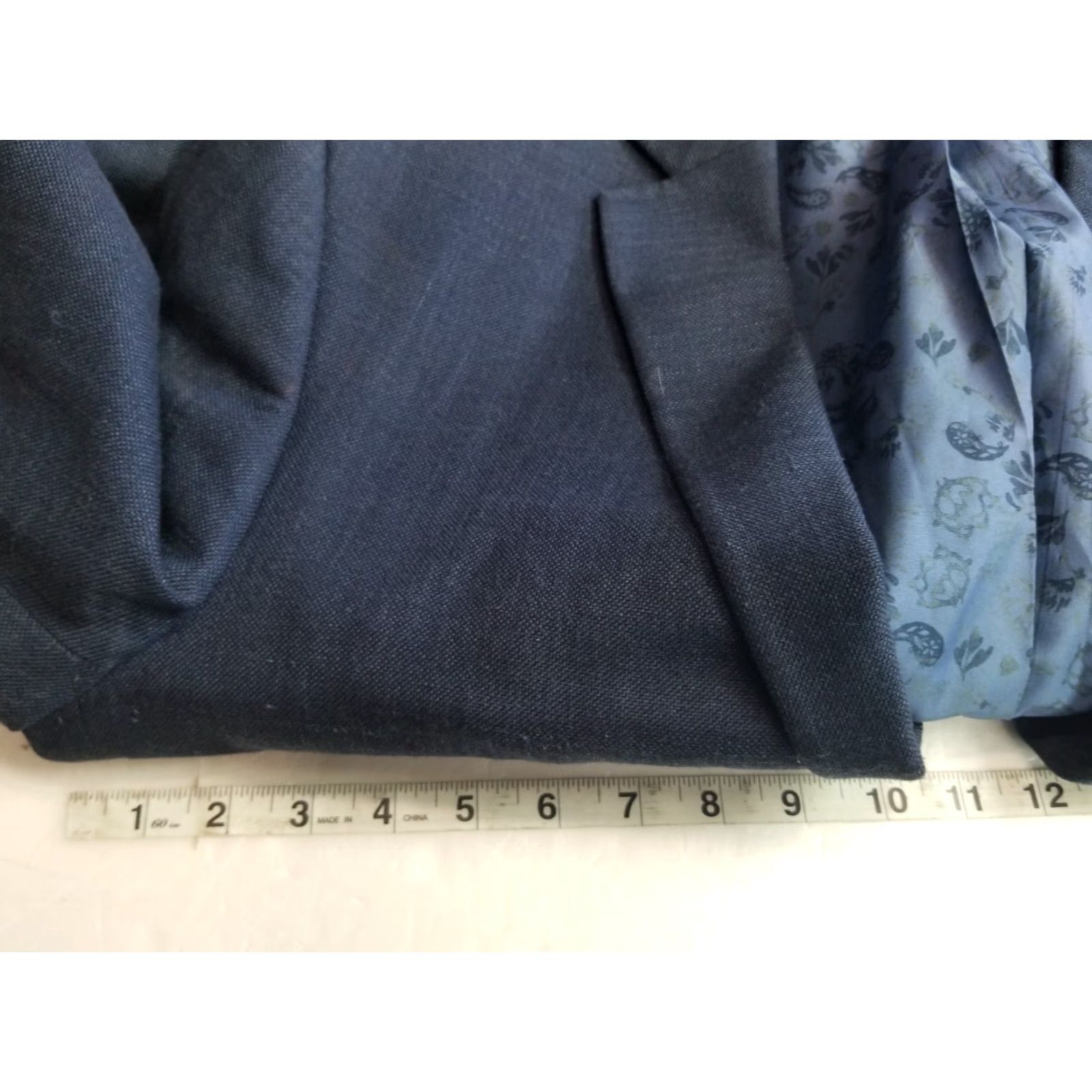 Vintage MICHAEL Michael Kors Men Blazer Solid Blue Linen Blend 42L 2-Button Size 42R - 3 Thumbnail