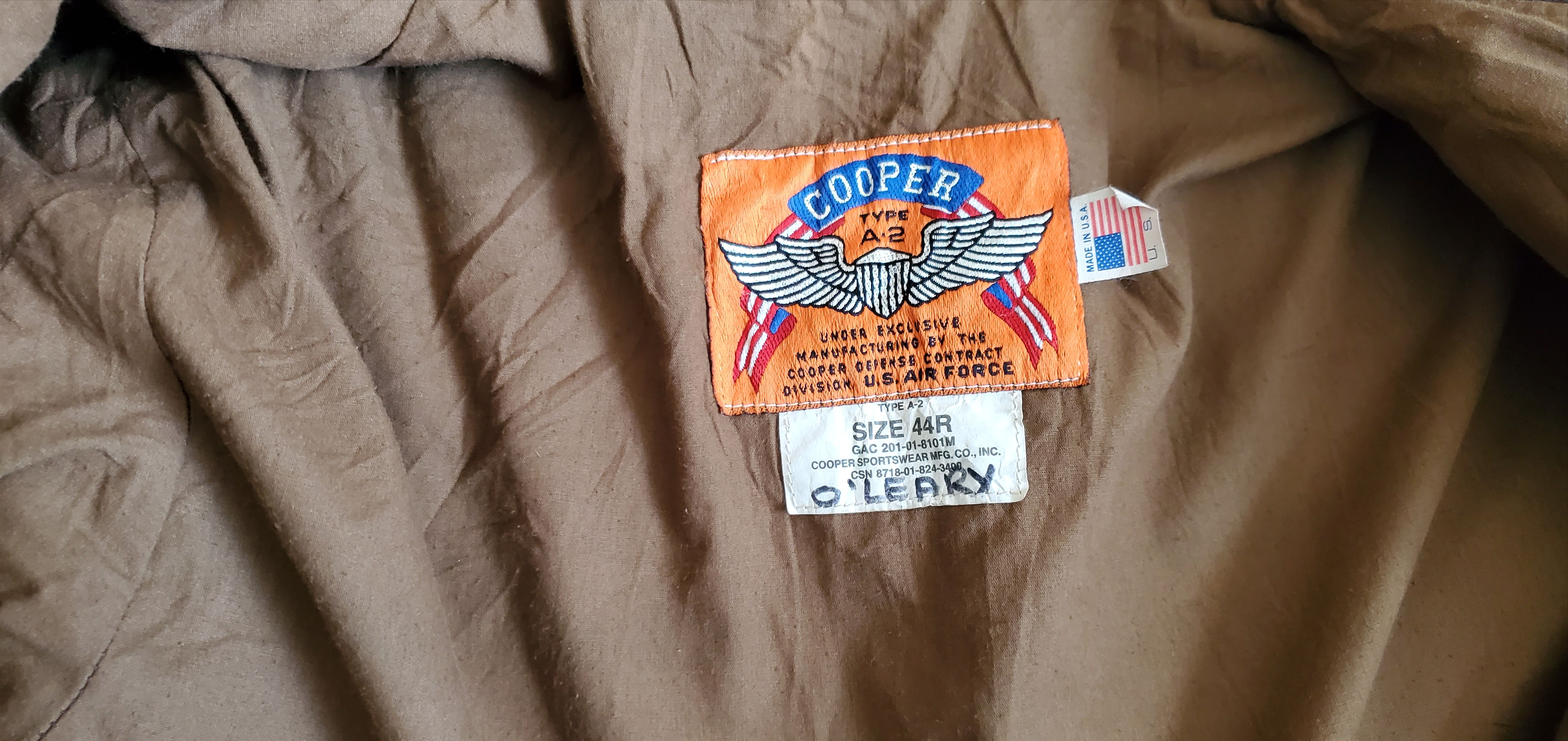 Cooper Cooper A-2 Goatskin Cockpit Jacket Size US S / EU 44-46 / 1 - 4 Thumbnail
