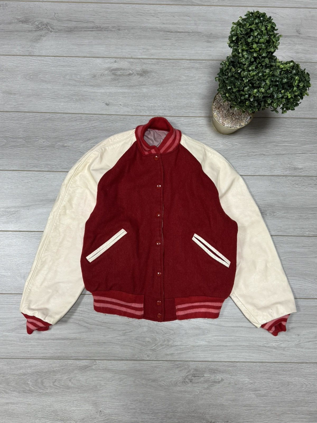 Trophy Clothing Trophy Jackets USA vintage varsity double side wool leather Size US L / EU 52-54 / 3 - 1 Thumbnail