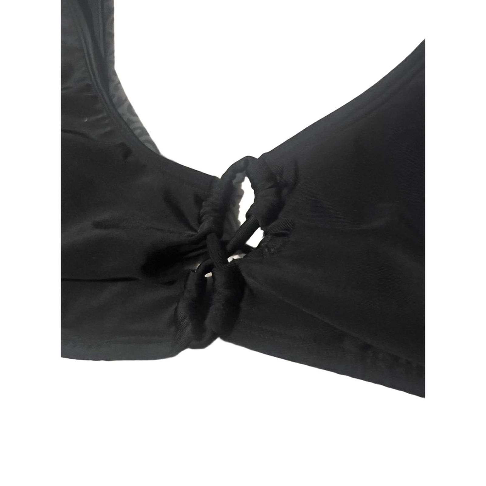 Venus VENUS Bikini Set 8 Black High Waisted O Front Chic Swimwear Size ONE SIZE - 3 Thumbnail