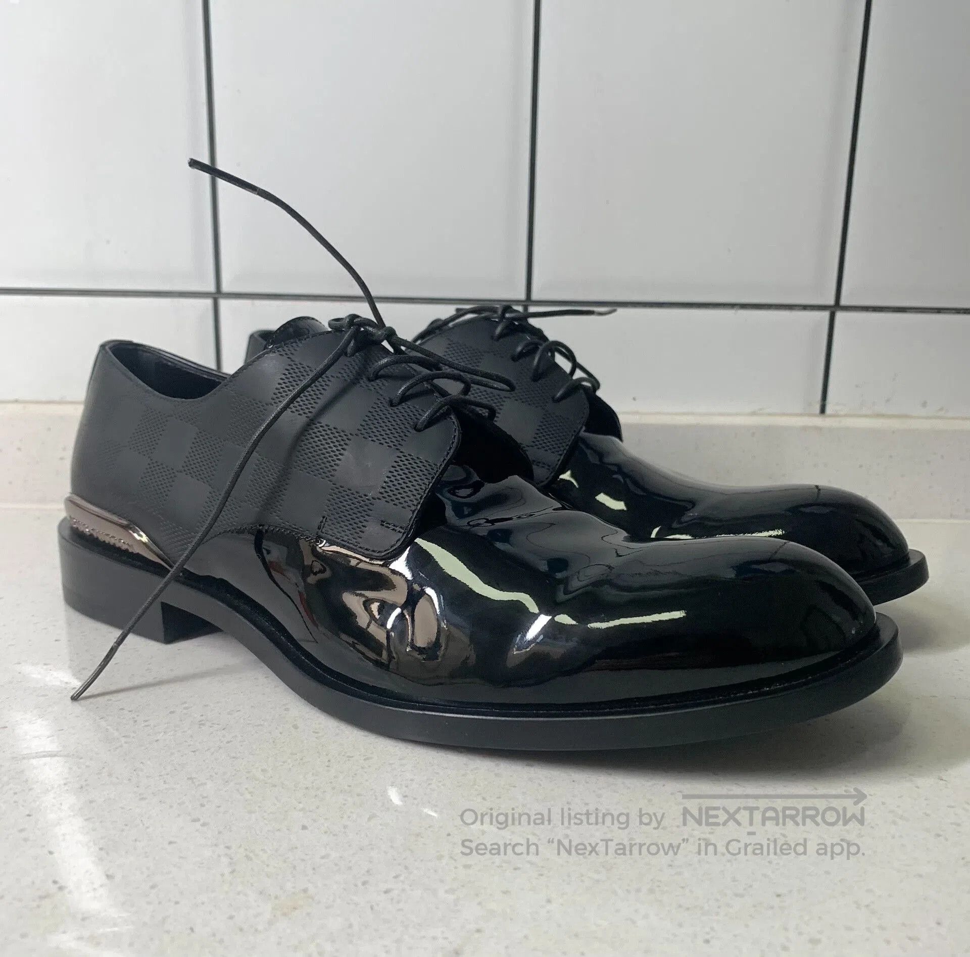 Louis Vuitton Louis Vuitton Damier Patent Leather Shoes. Size US 6.5 / EU 39-40 - 1 Thumbnail