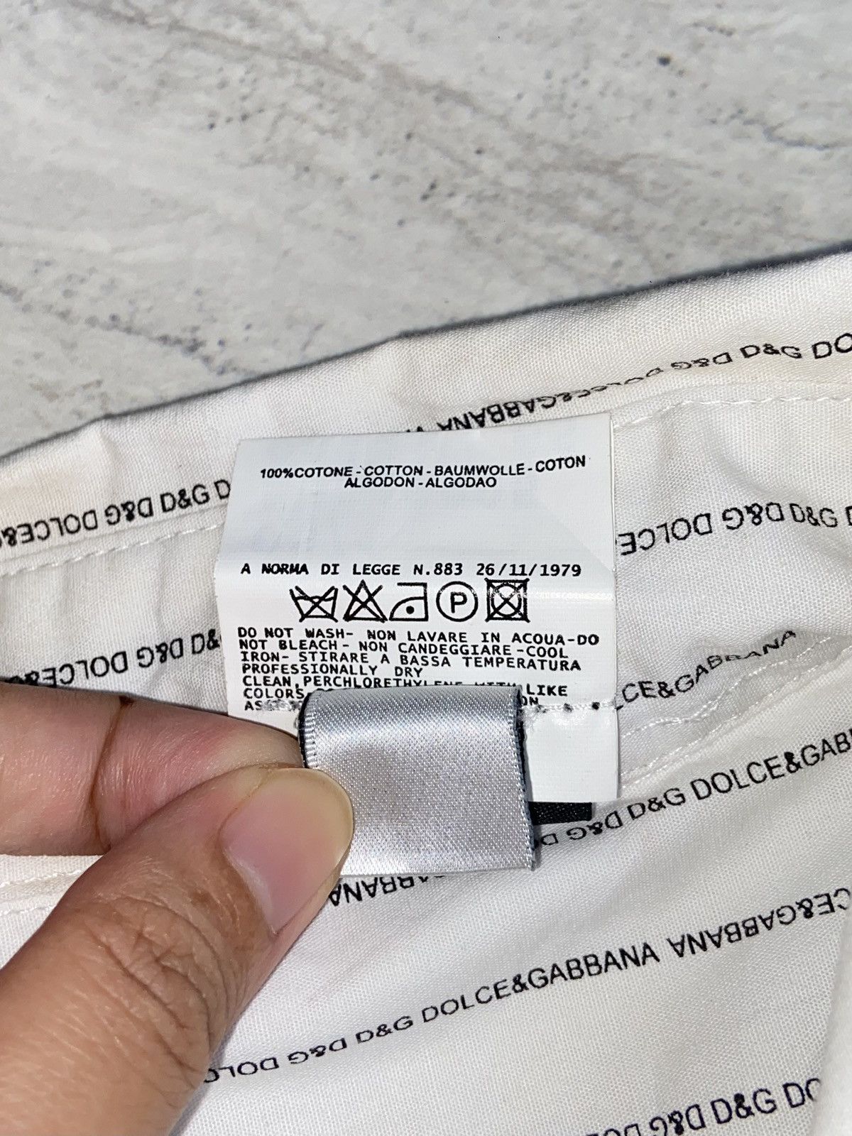 Dolce & Gabbana D&G DOLCE GABBANA White Printed Shirt Size US M / EU 48-50 / 2 - 7 Thumbnail