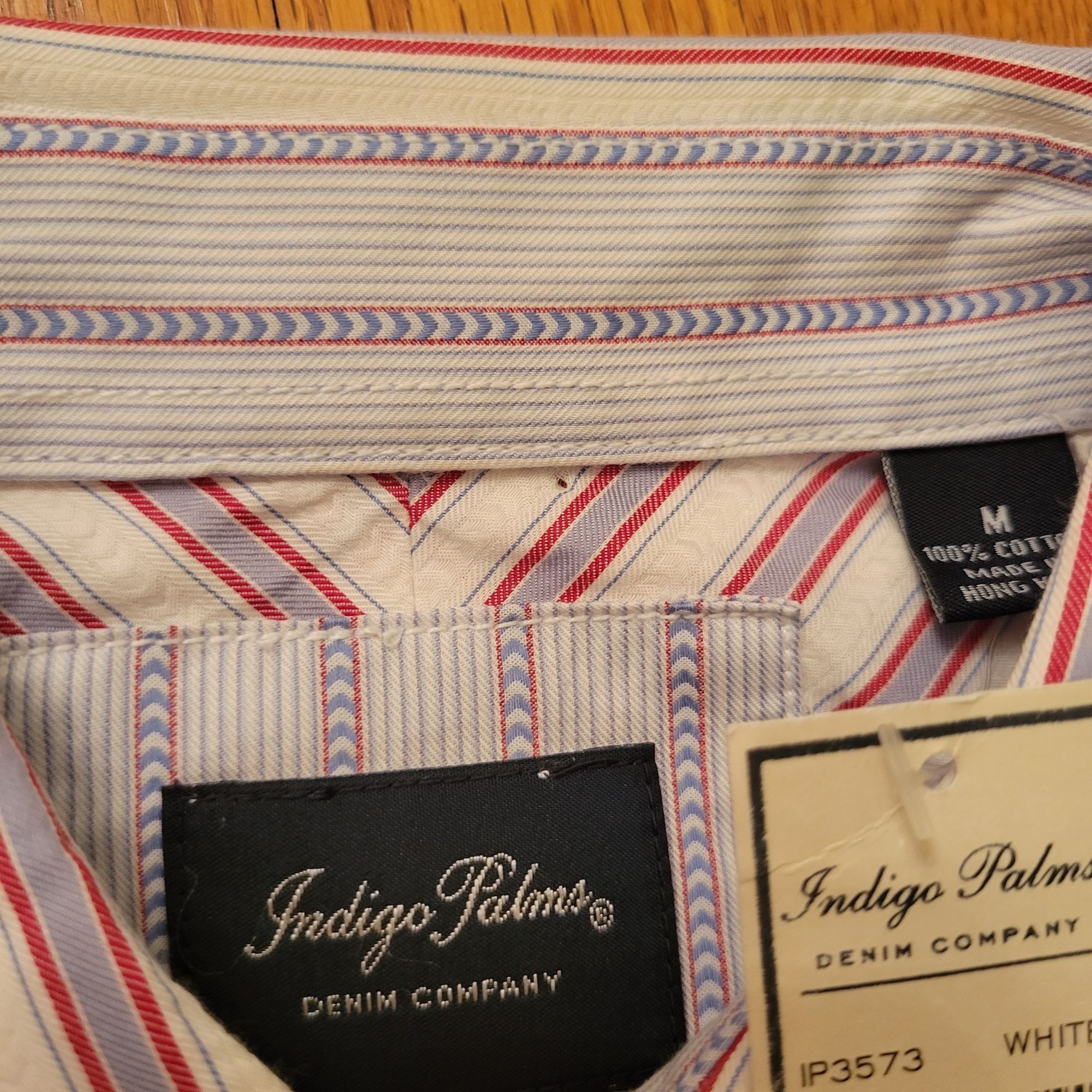 Indigo Palms Indigo Palms M Striped Button Down Shirt Cotton Long Sleeve Size US M / EU 48-50 / 2 - 2 Thumbnail