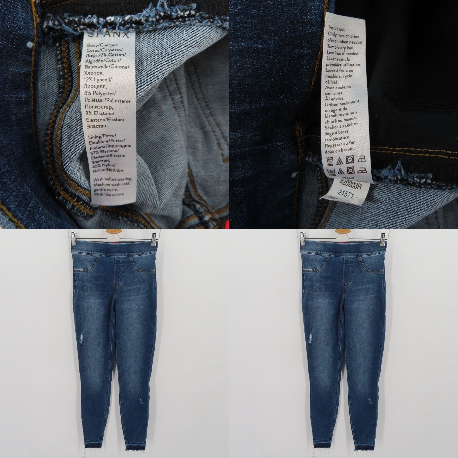 Spanx Spanx Jeans Womens Small Distressed Ankle Skinny 20203R Medium Blue Wash Denim Size 28" / US 6 / IT 42 - 8 Thumbnail