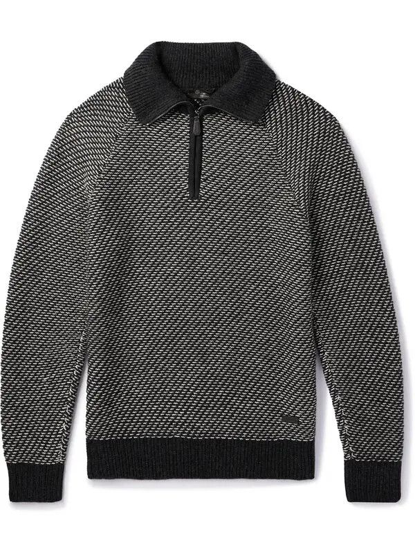 Loro Piana o1w1db10724 Cashmere & Cotton Half-Zip Sweater Size US S / EU 44-46 / 1 - 1 Thumbnail
