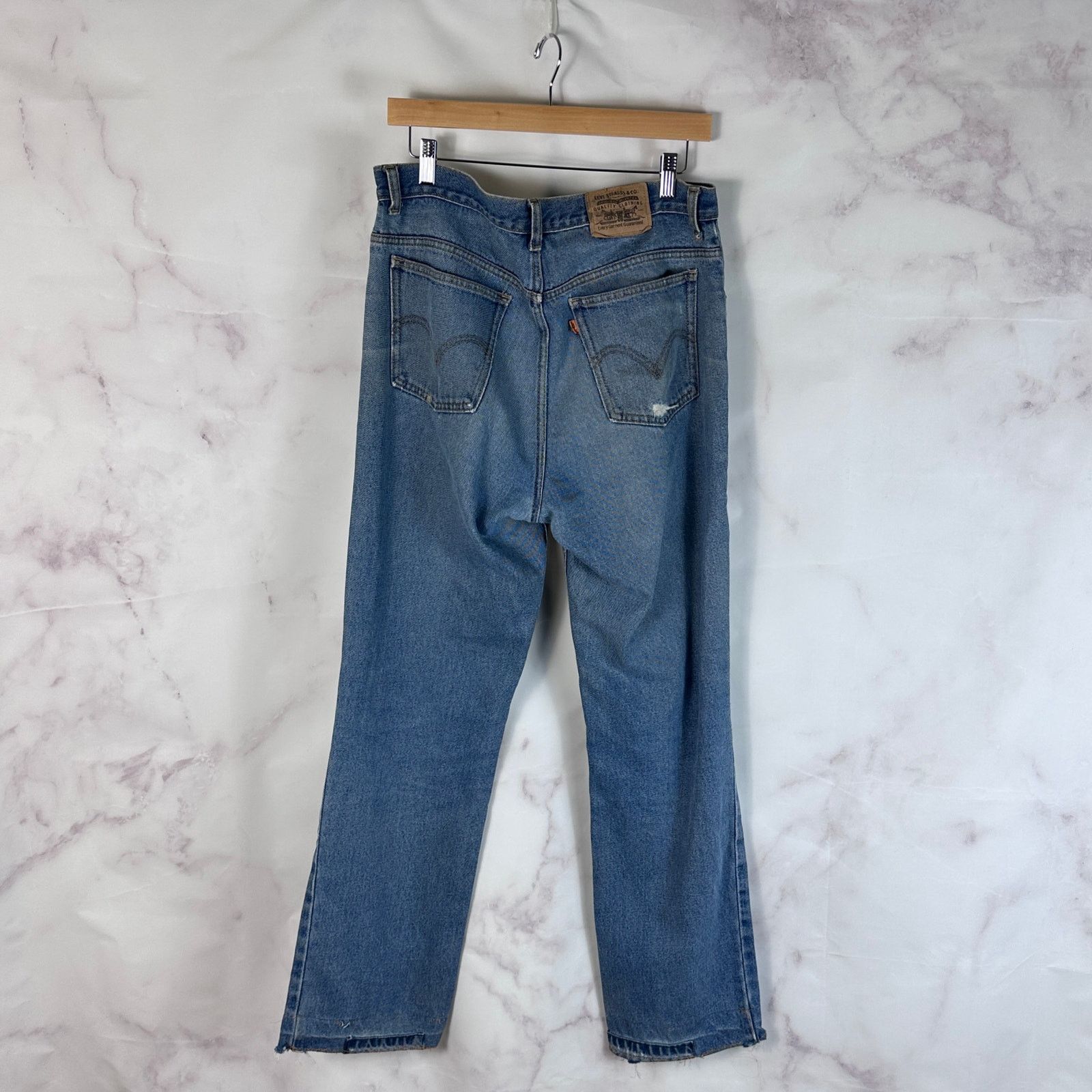 Yeezy Free Hoover Orange Tab Denim Size US 33 - 7 Thumbnail