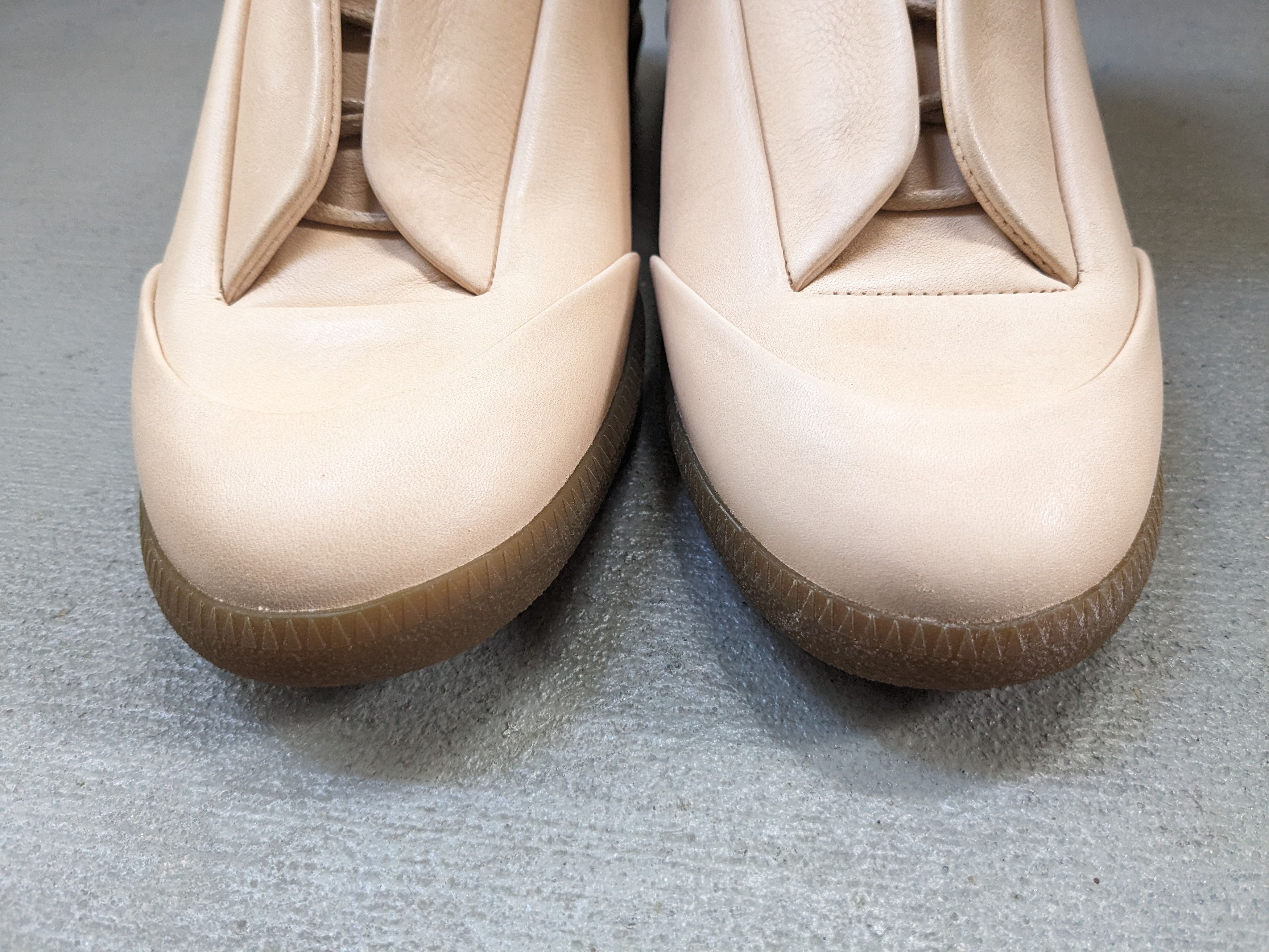 Maison Margiela Maison Margiela Future Beige 10 43 Leather High Tops Rare Size US 10 / EU 43 - 2 Thumbnail