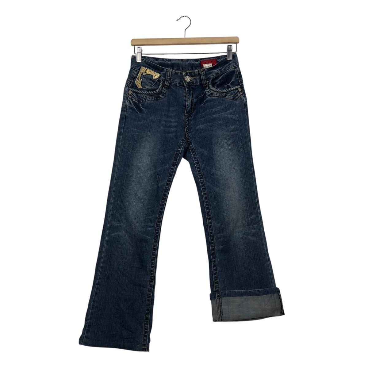 Japanese Brand ARY Denim “Angel Wing” Embroidered Back Graphic Jeans Size 28" / US 6 / IT 42 - 16 Thumbnail