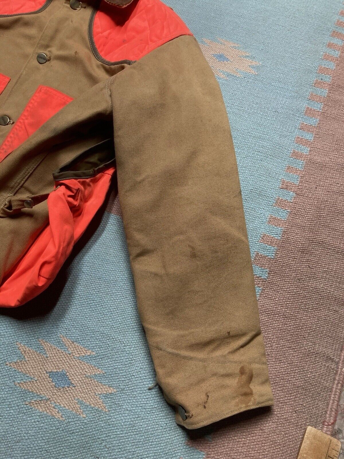 Carhartt × Vintage Vtg carhartt canvas jacket CB950 hunting coat hi vis blaze M Size US M / EU 48-50 / 2 - 4 Thumbnail