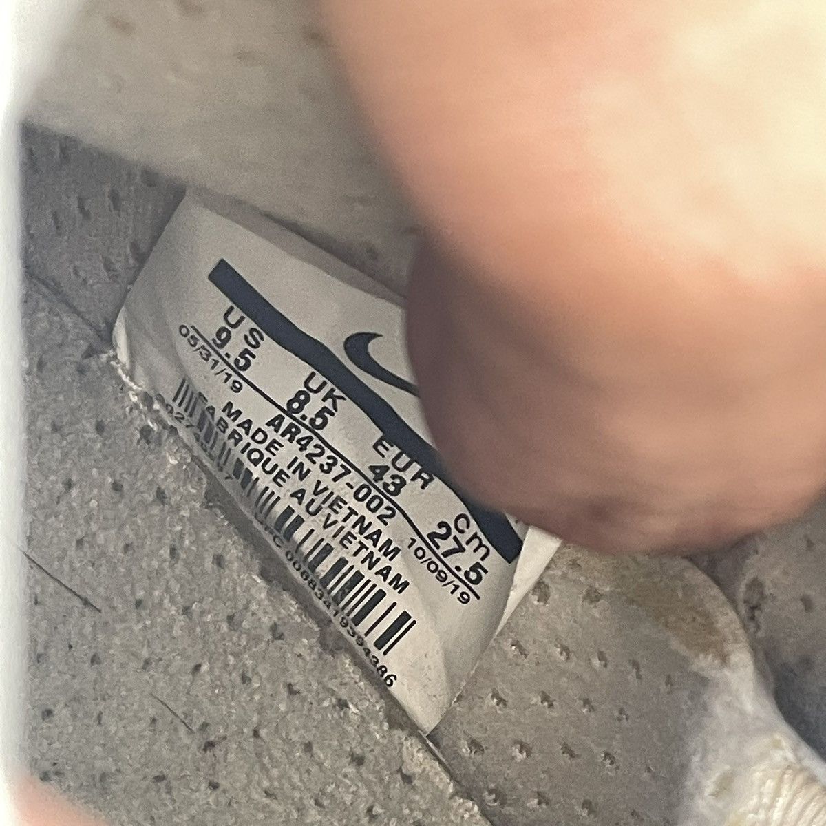 Fear of God × Nike NIKE FEAR OF GOD 1 "LIGHT BONE" Size US 9.5 / EU 42-43 - 7 Thumbnail