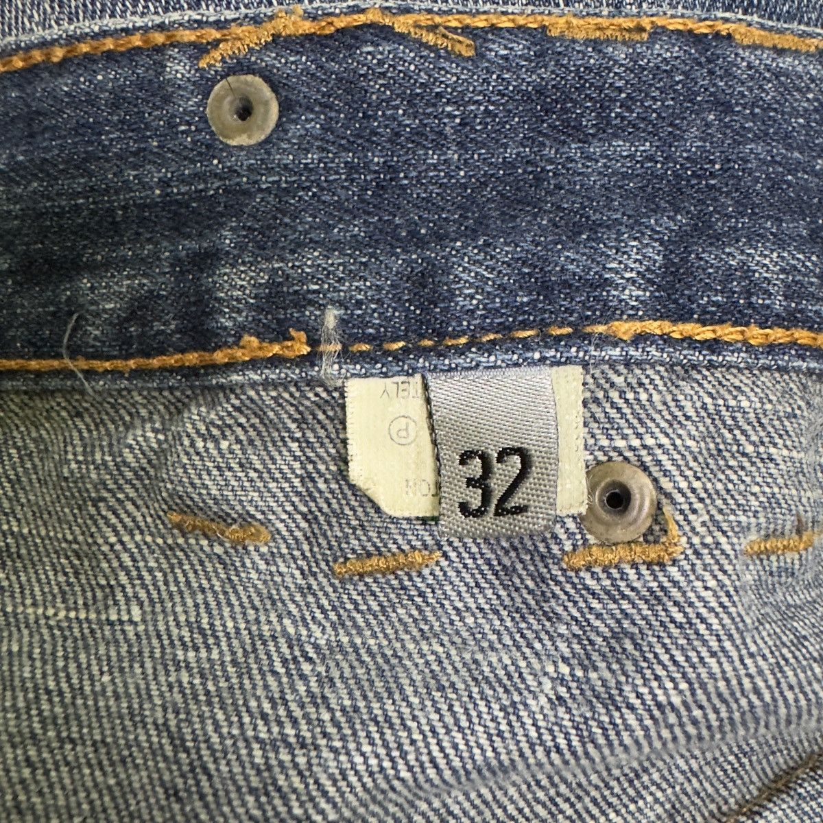 Le Grande Bleu (L.G.B.) Vintage Camel Active Double Waist Muddy Acid Wash Jeans Size US 32 / EU 48 - 13 Thumbnail
