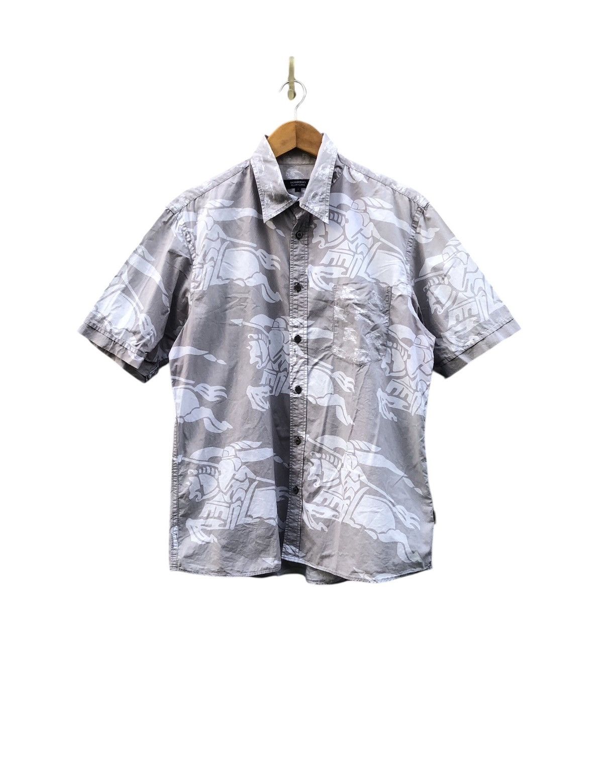 Burberry Burberry Black Label Fullprint Logo Button Ups Size US M / EU 48-50 / 2 - 1 Thumbnail