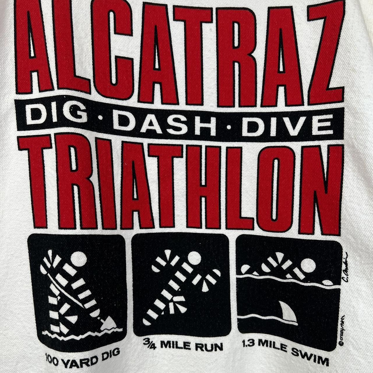 Other 90s Crazy Shirts Vintage Alcatraz Triathlon Hoodie - White Size US L / EU 52-54 / 3 - 6 Thumbnail