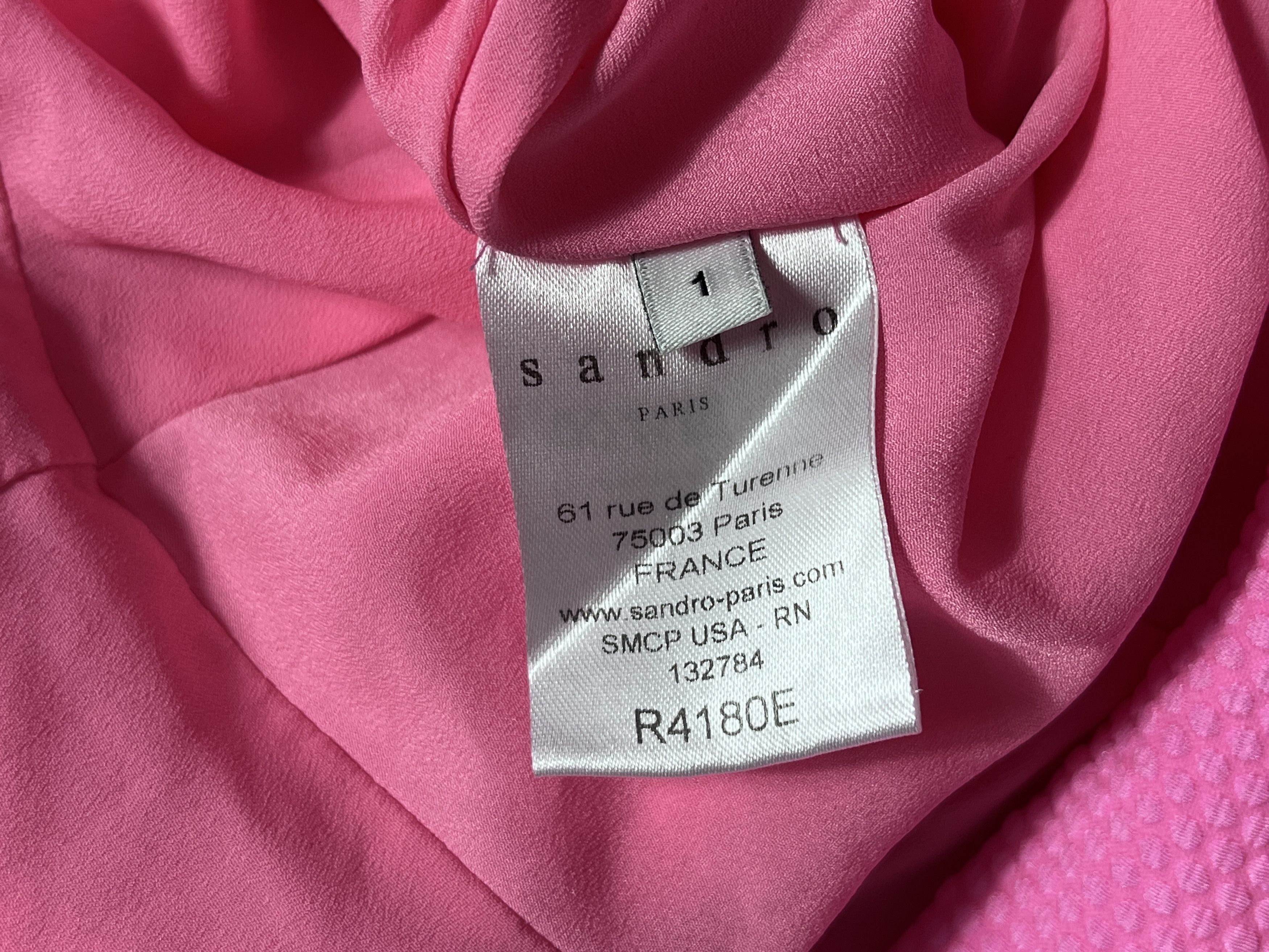 Sandro luxury SANDRO Paris Barbie fuchsia Pink Sleeveless Dress Size S / US 4 / IT 40 - 9 Thumbnail