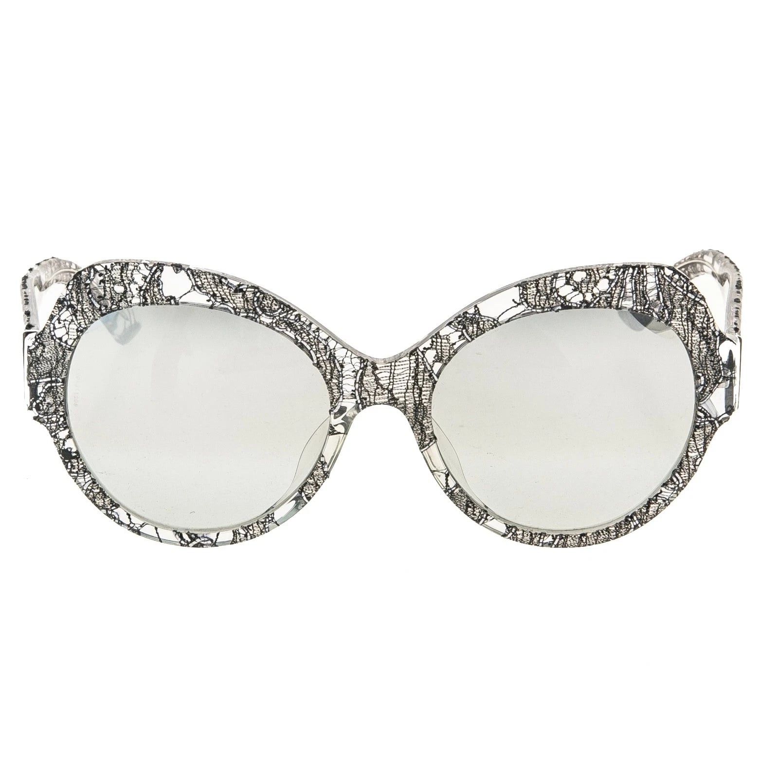 Dolce & Gabbana Dolce & Gabbana DG4320 PRINT FAMILY LACE 4320 Black Mirrored Size ONE SIZE - 5 Thumbnail