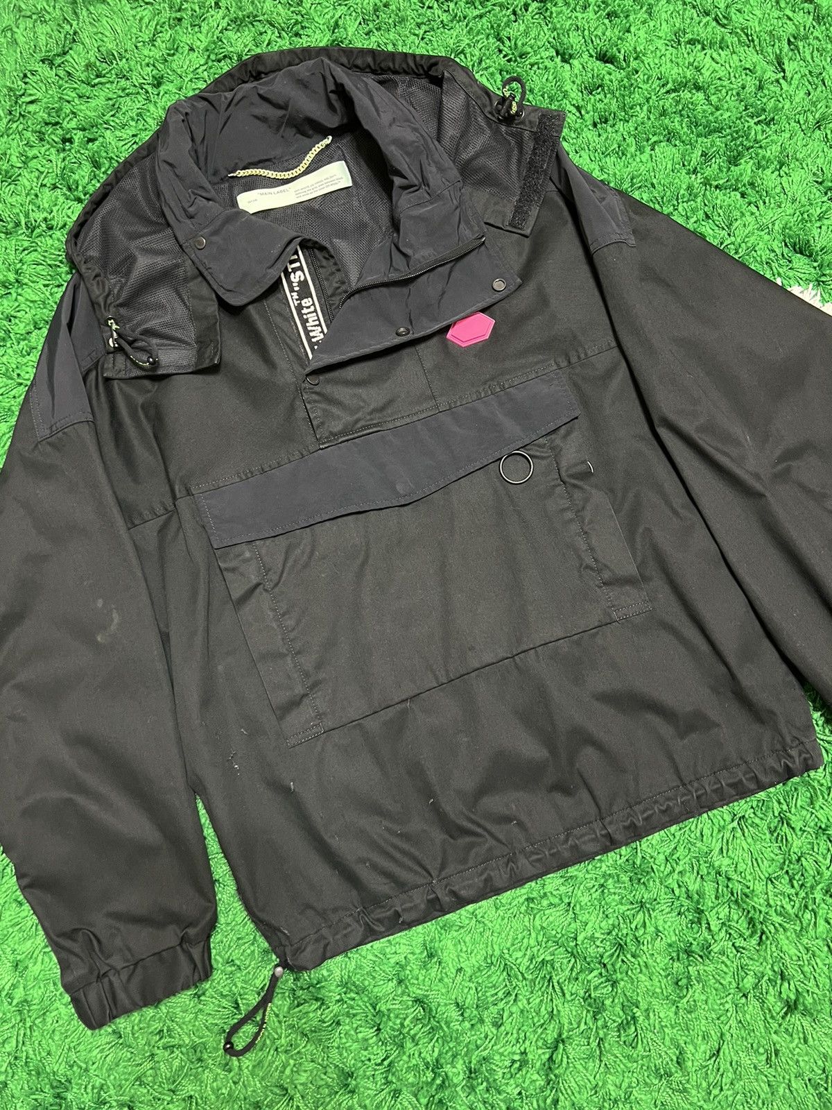 image of Off White Off-White Ski Anorak in Black, Men's (Size Medium)