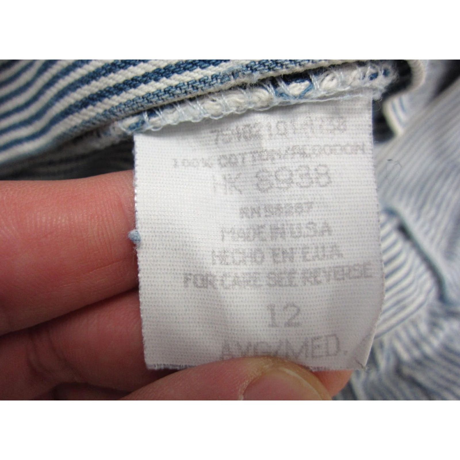 Faded Glory VINTAGE Faded Glory Shorts Teen 12 Blue Pinstriped Bermuda Made in USA 90s Size 34" / US 12 / IT 48 - 4 Thumbnail